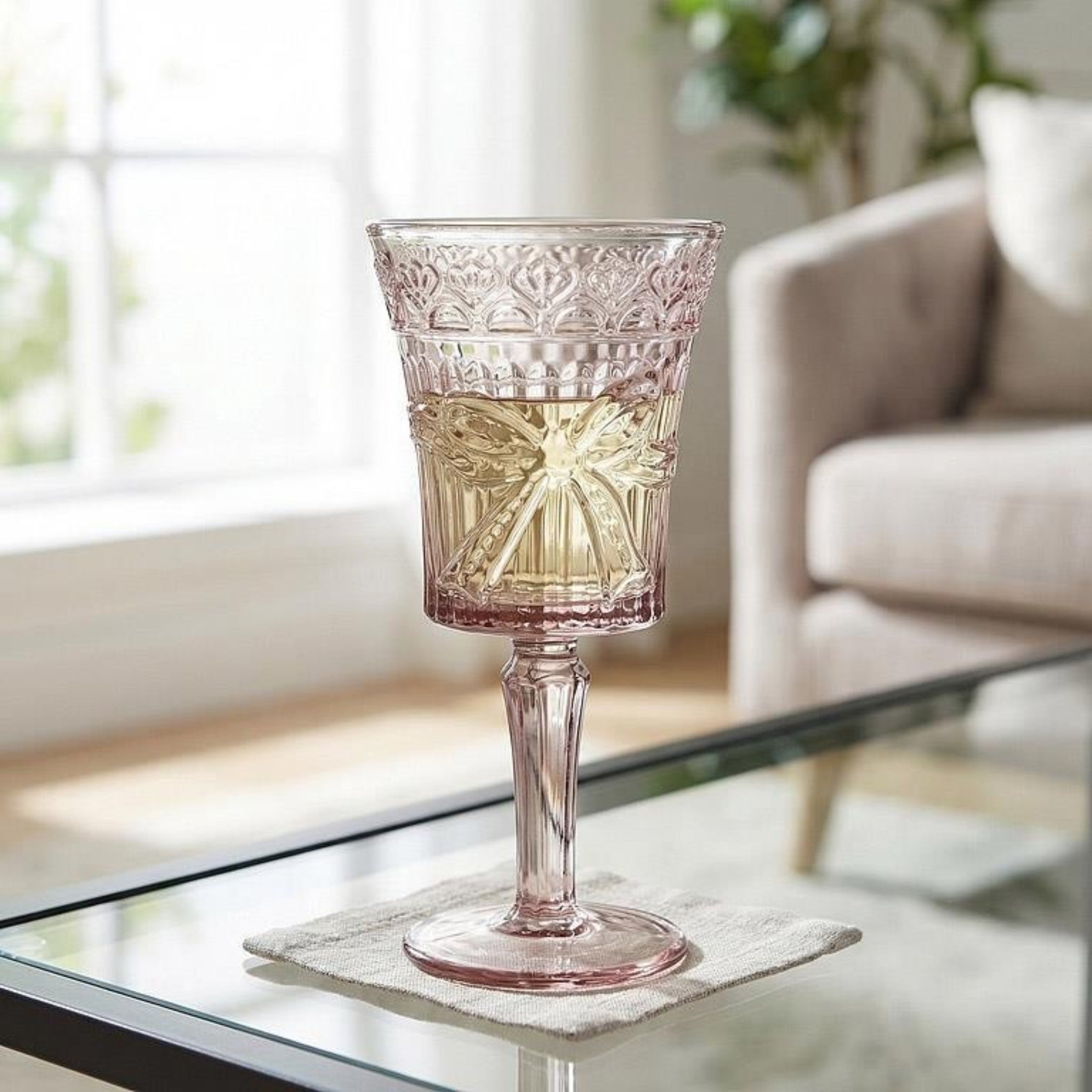 Pink Bow Goblet 8oz