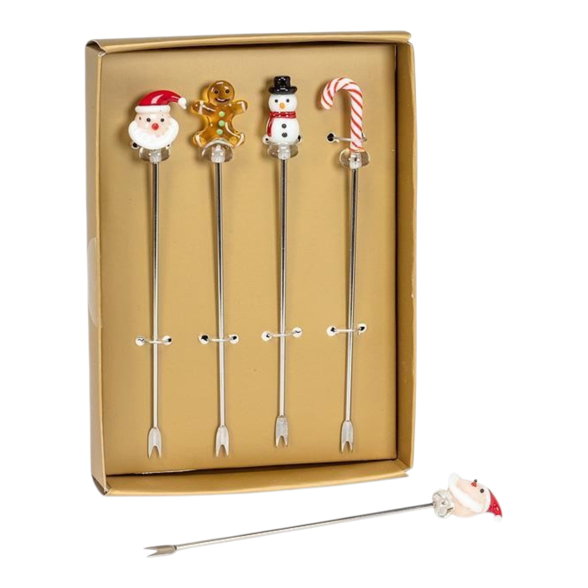 Holiday Icon Cocktail Picks Set 4, 4.5"