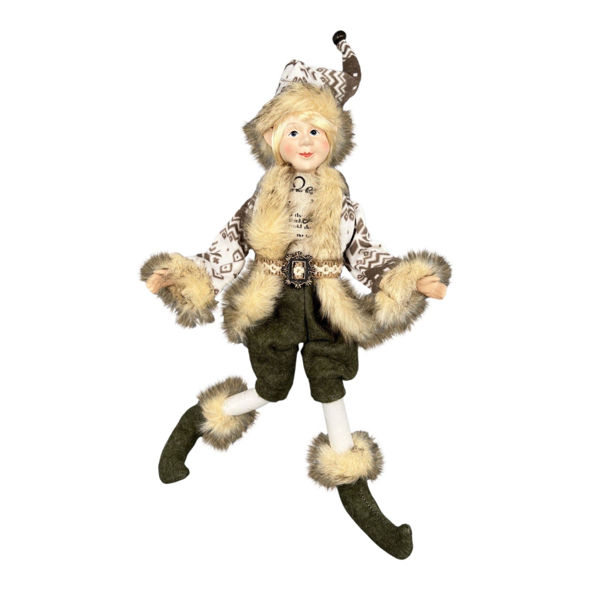 Elf Boy Brown/Green Nordic Look 18"