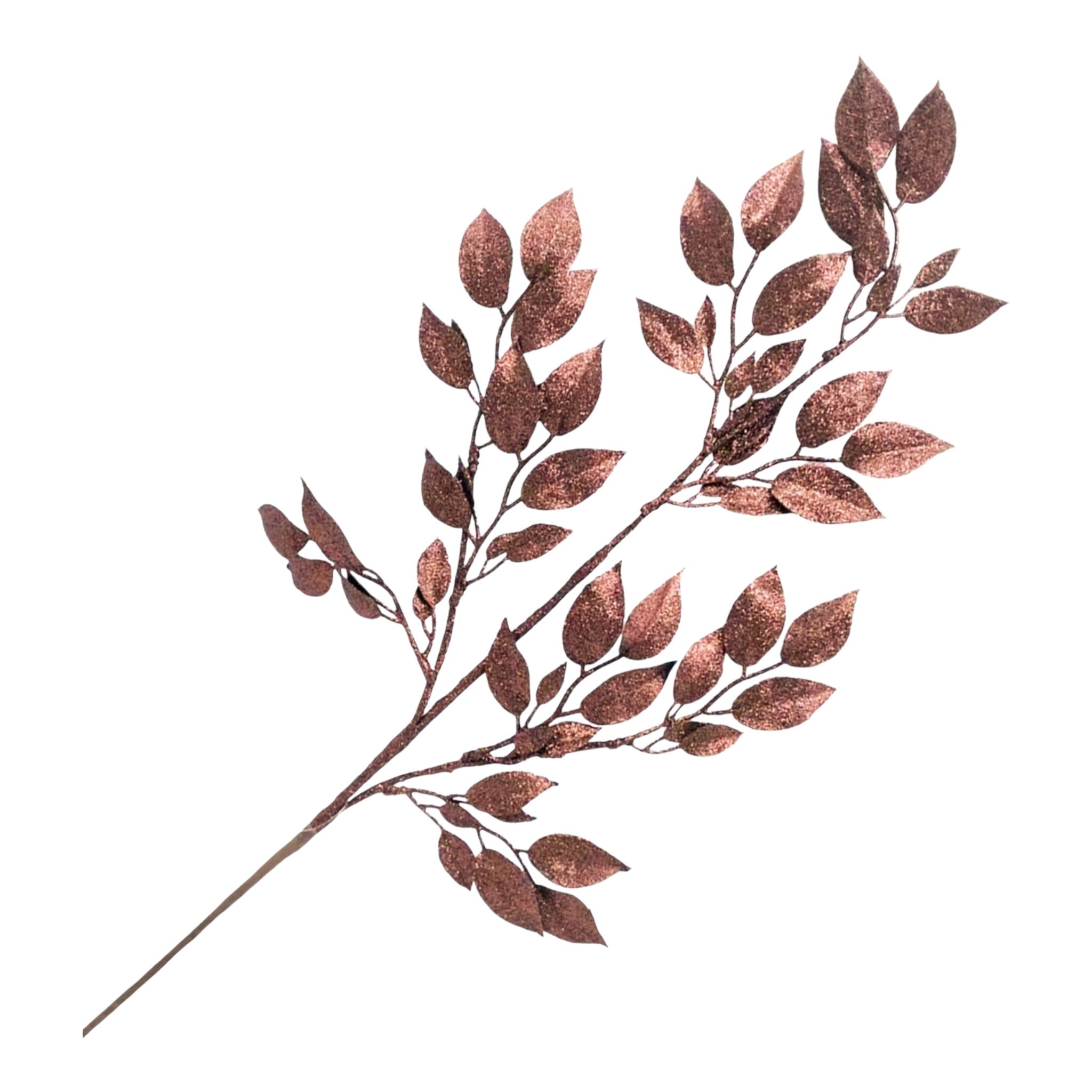 Spray Leaf Brown w/Glitter 29"
