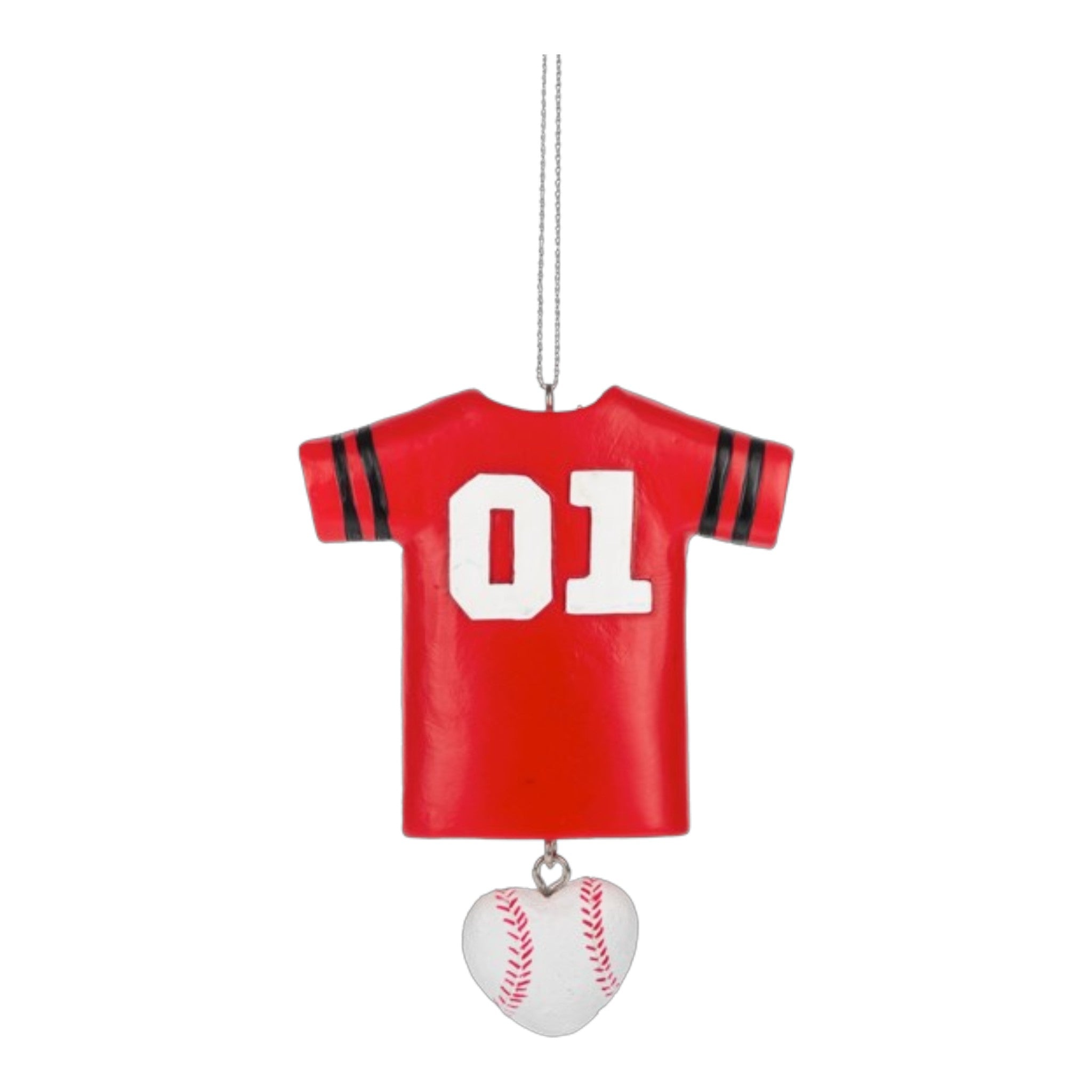 Ornament Sport Shirt Resin Baseball 2 3/4" W. x 3 5/8" H.