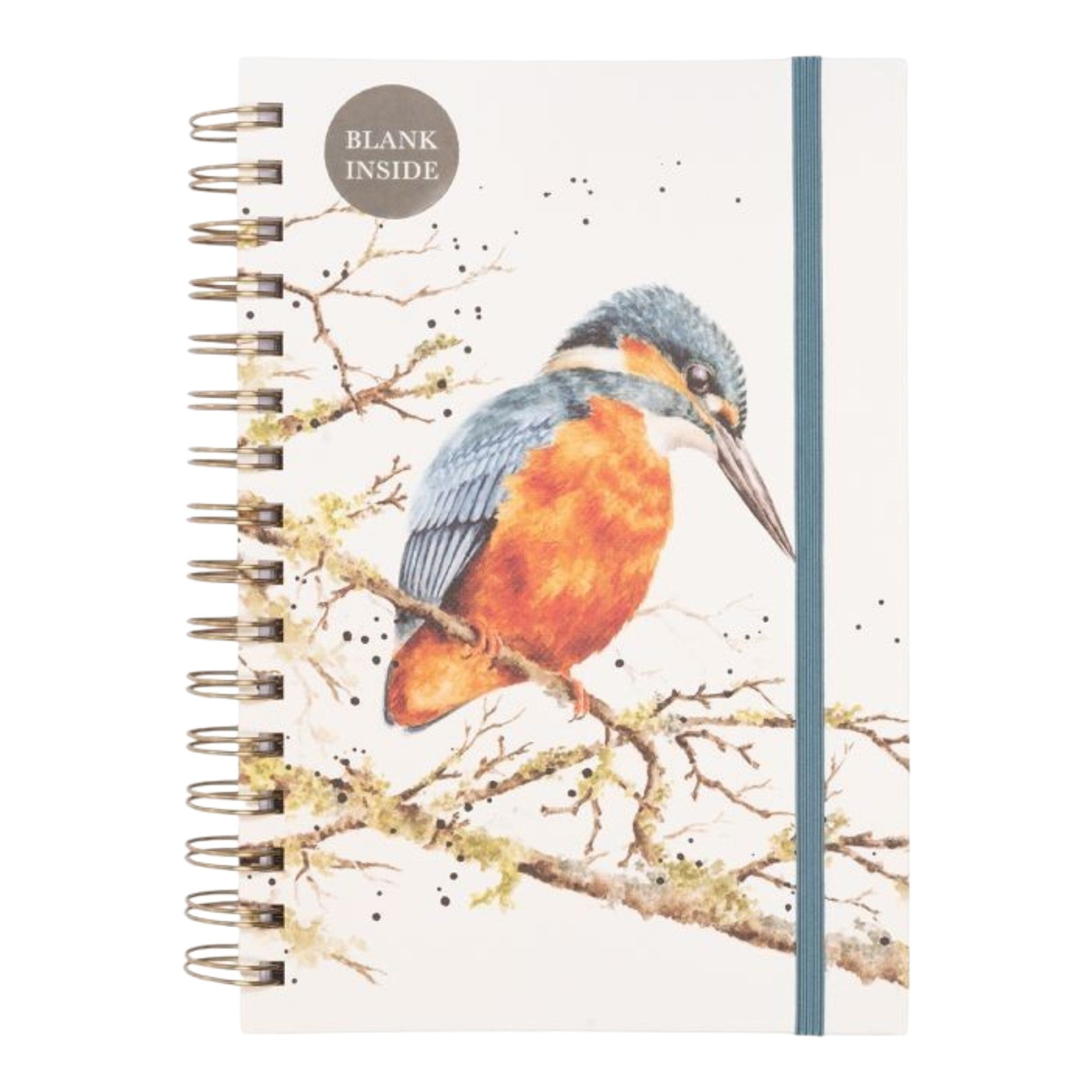Kingfisher Blank Small Spiral Notebook Pond Dipping