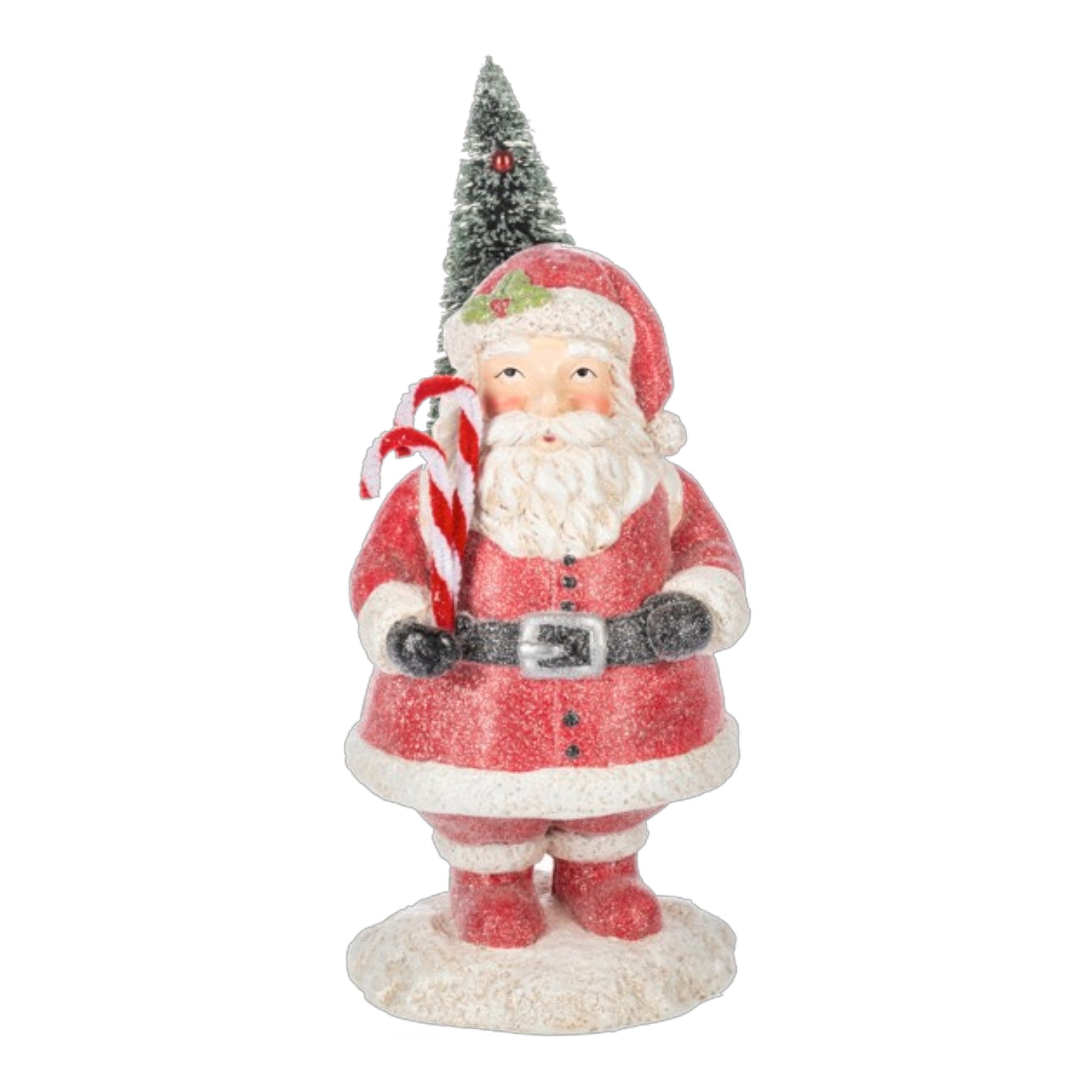 Santa with Tree 5" W. x 4" D. x 9" H.