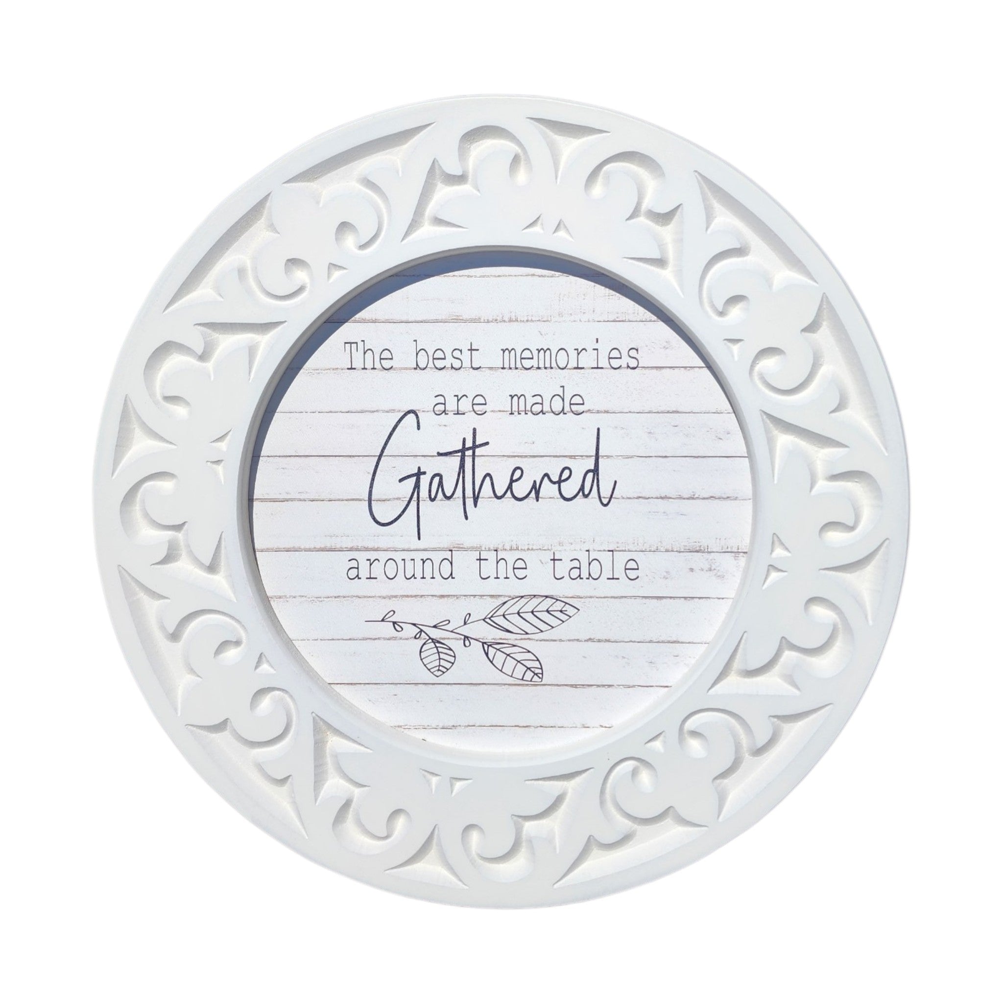 13.5' Round Engraved Framed | The Best Memories Are Made Gathered Around The Table