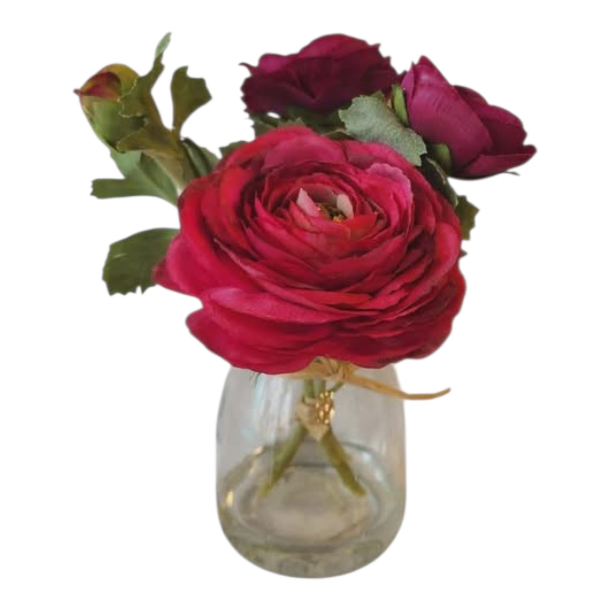 Mix Ranunculus In Glass Vase