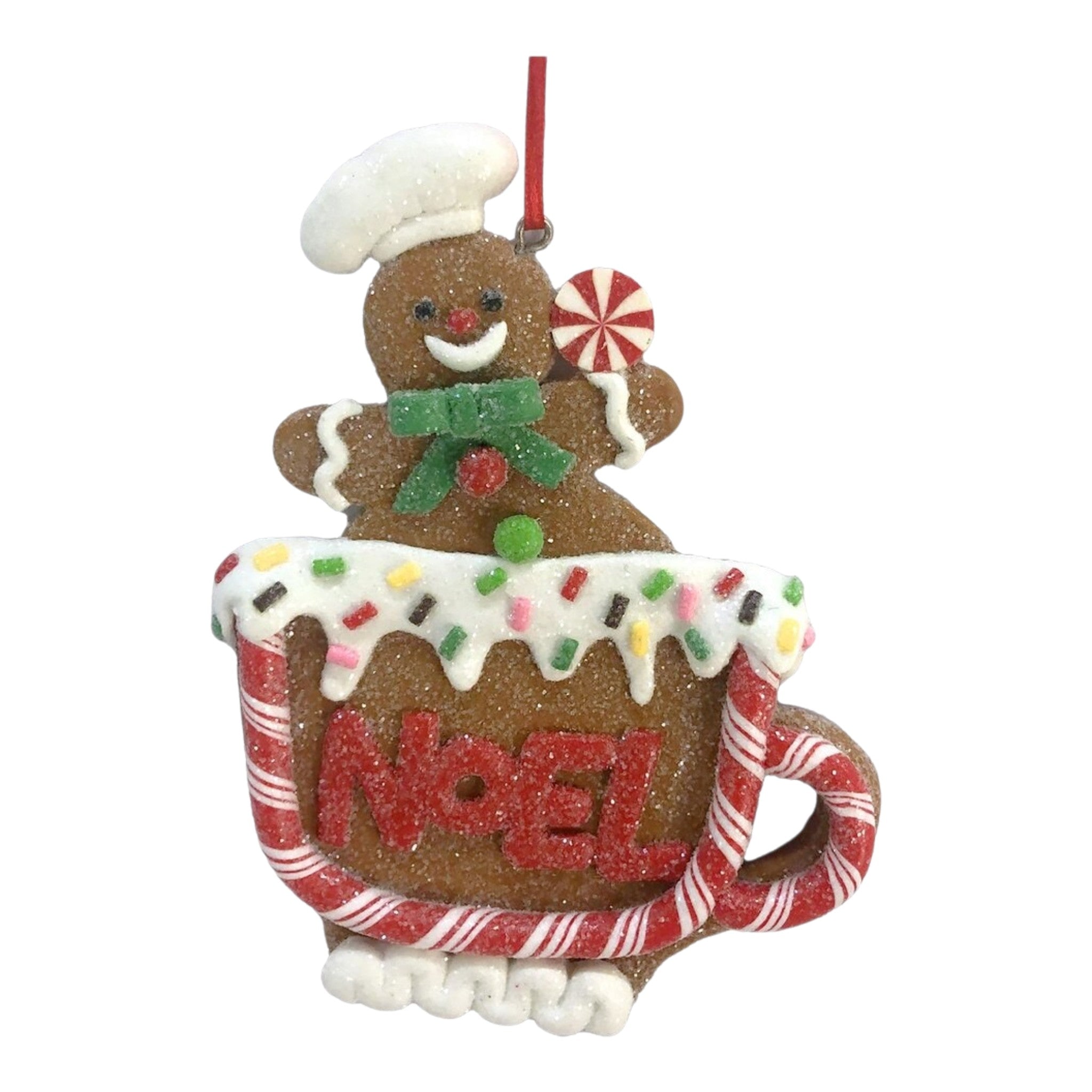 Ornament Gingerbread Man on a Cup 4.6"