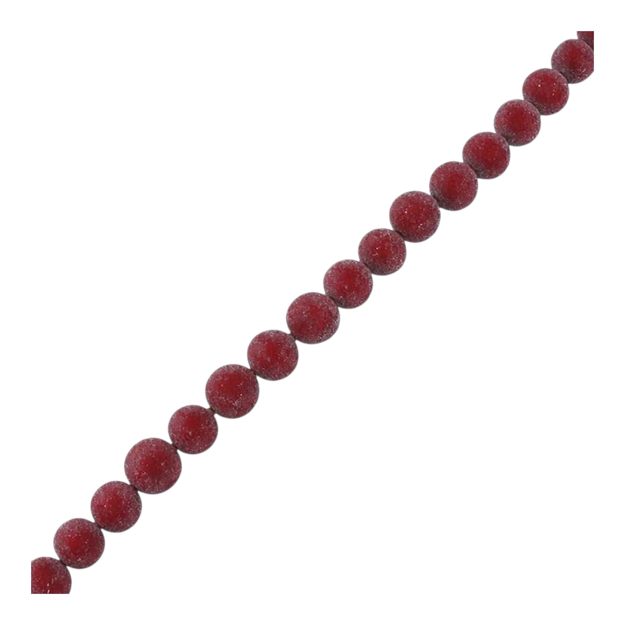 Garland Iced Berry Balls 2" Red Glitter 5 Feet
