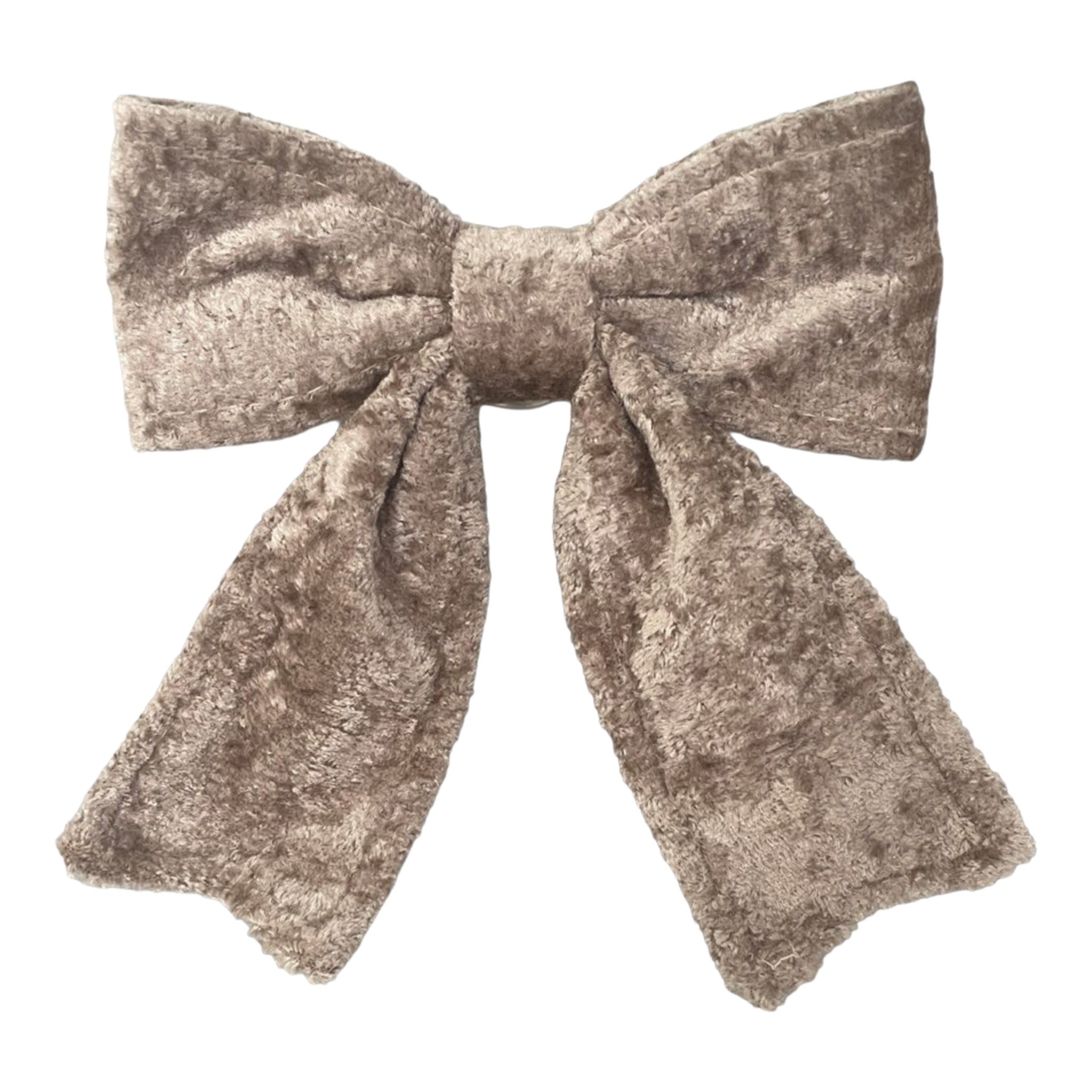 Bow Velvet Champagne w/Clip 5"