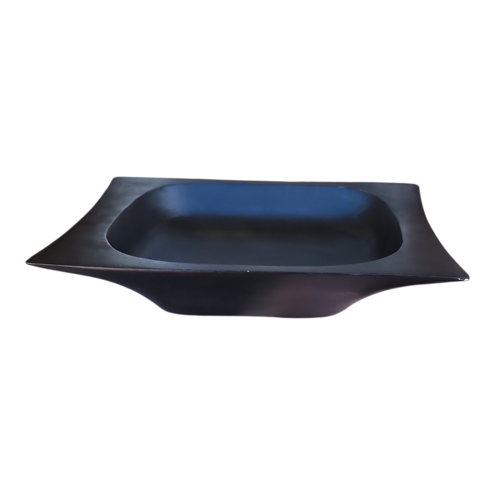 Large Black Rectangle Wood Bowl