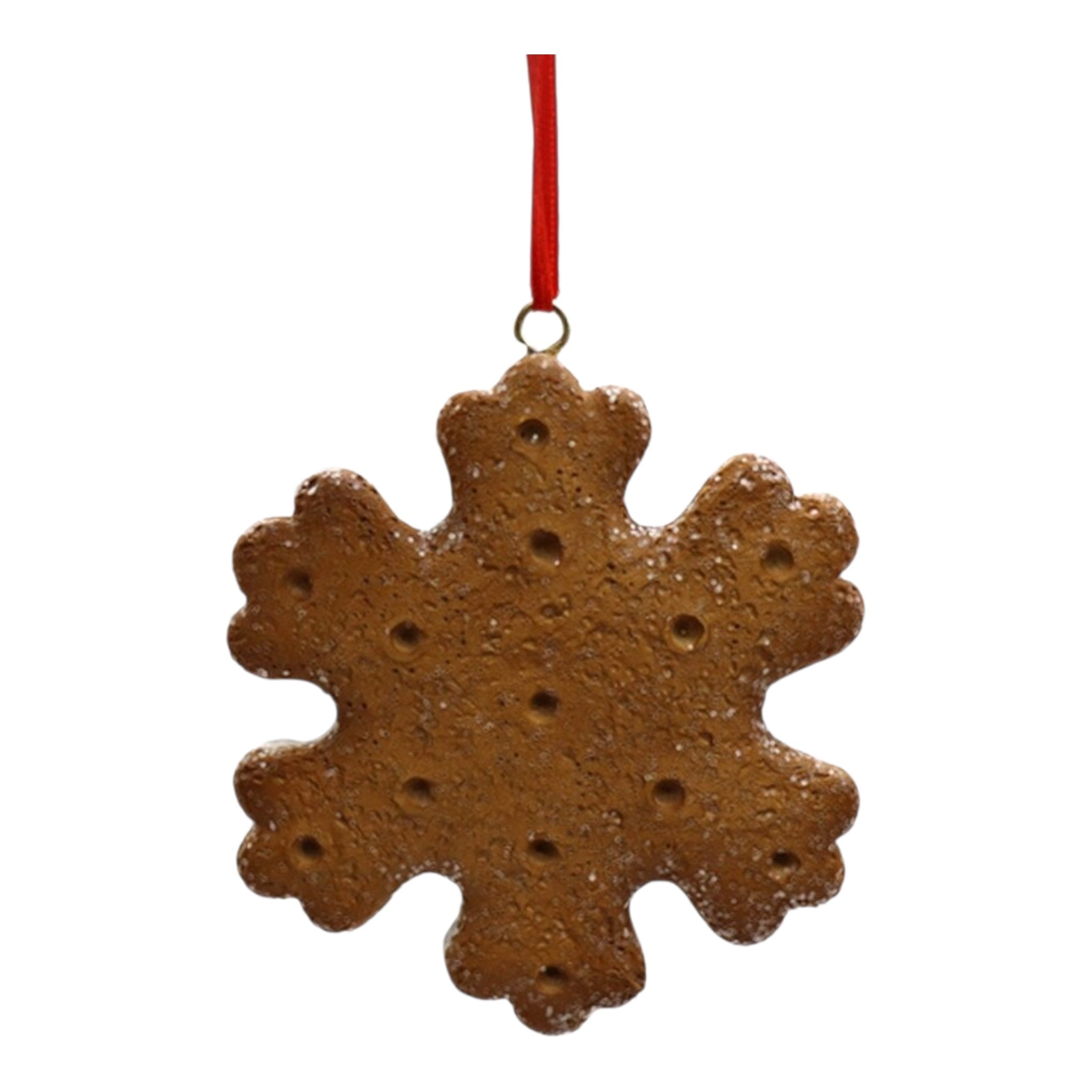 Ornament Gingerbread Snowflake 3"x3"