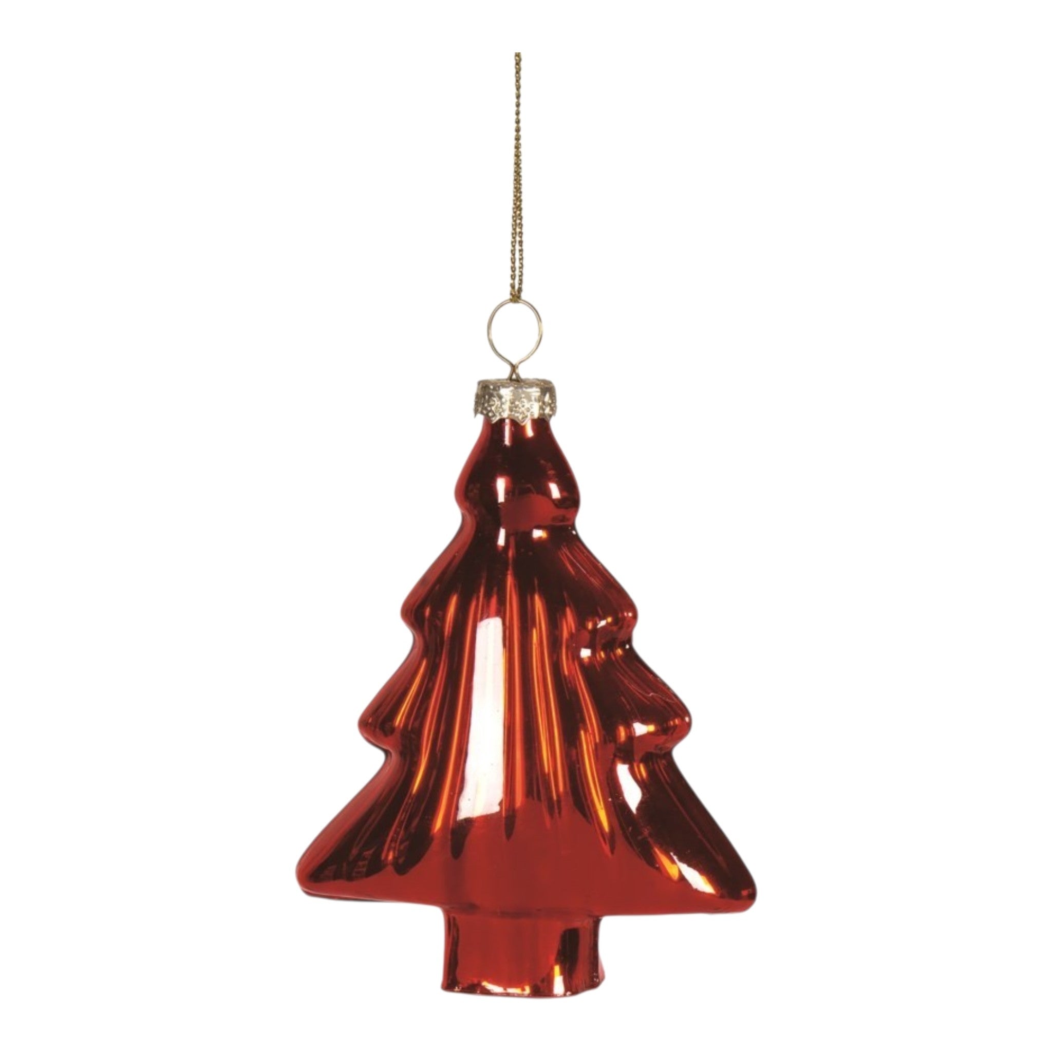 Ornament Red Tree Glass