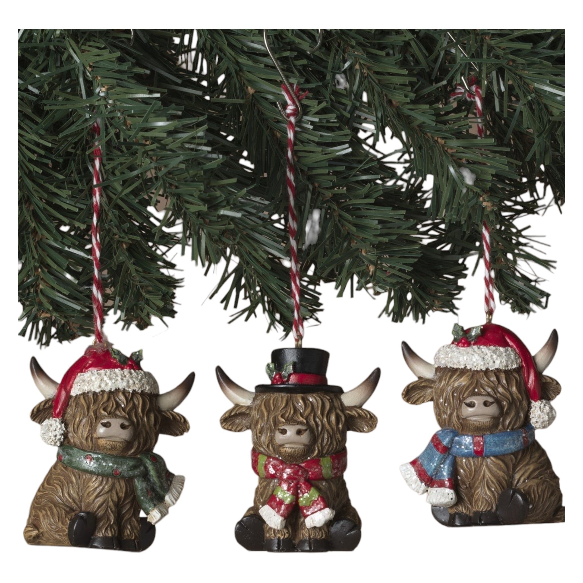 3" Resin Highland Cow Ornament