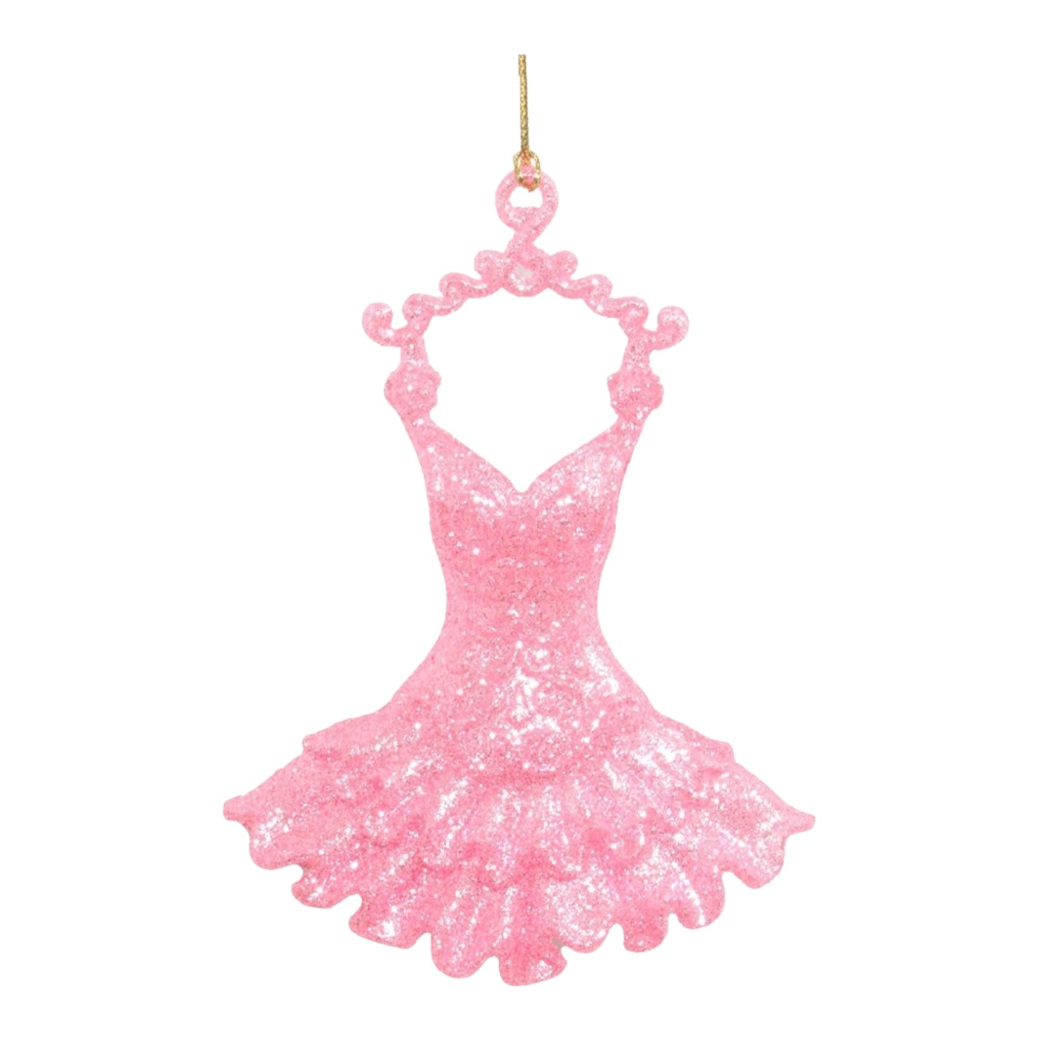 Ornament Pink Dark Ballerina Dress 5"