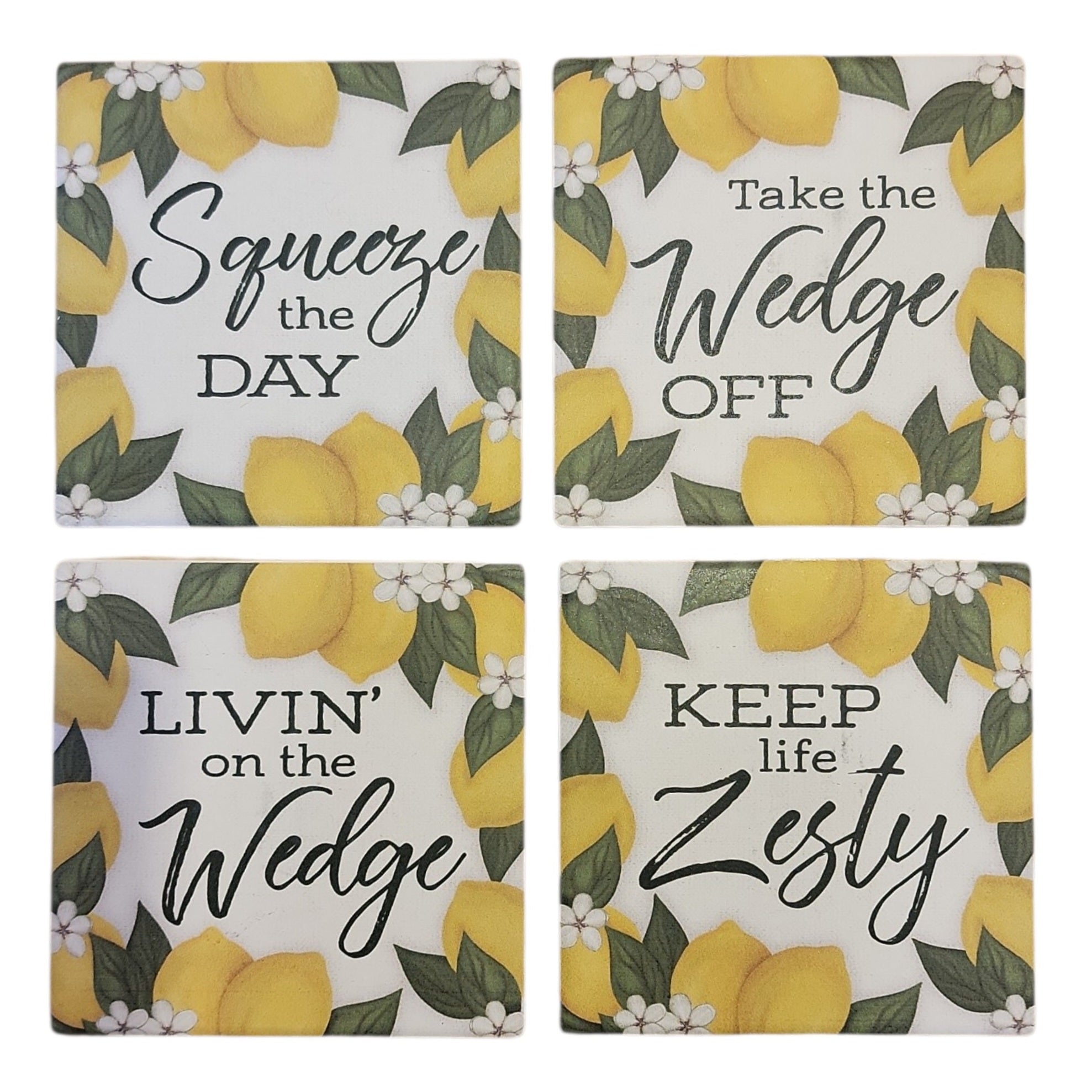 4 Piece Lemon Coasters