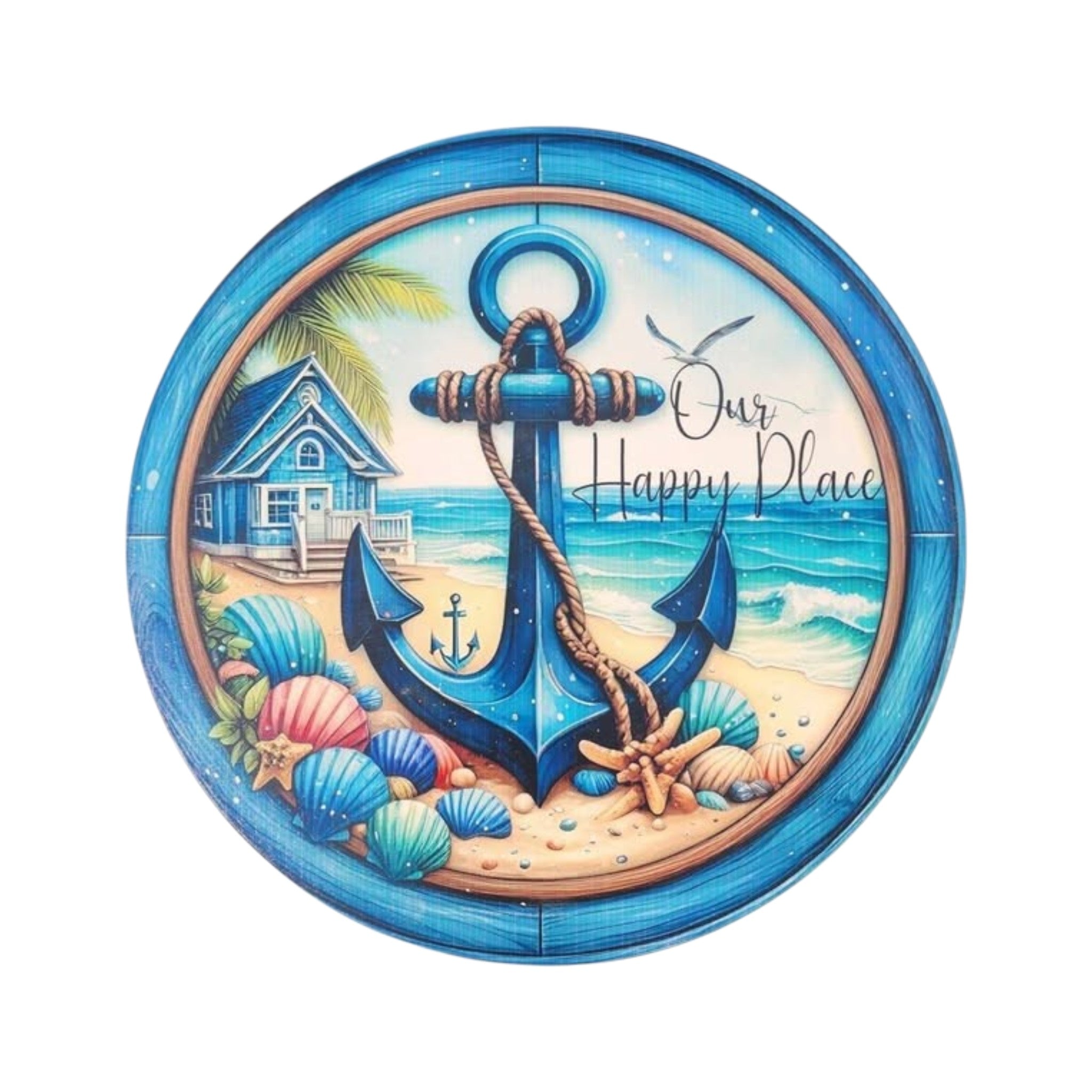 10" Round Sign Our Happy Place