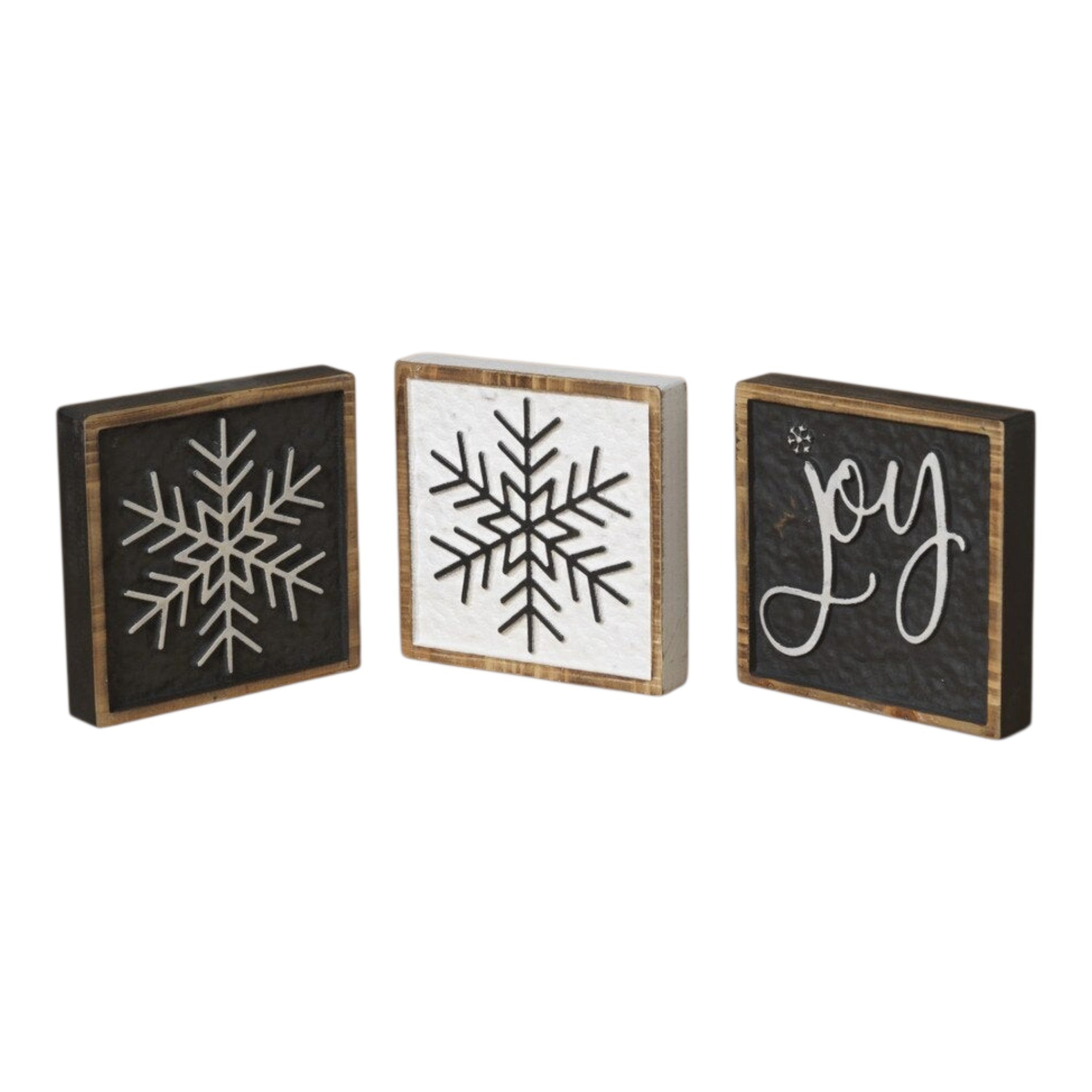 6" Wooden Holiday Blocks