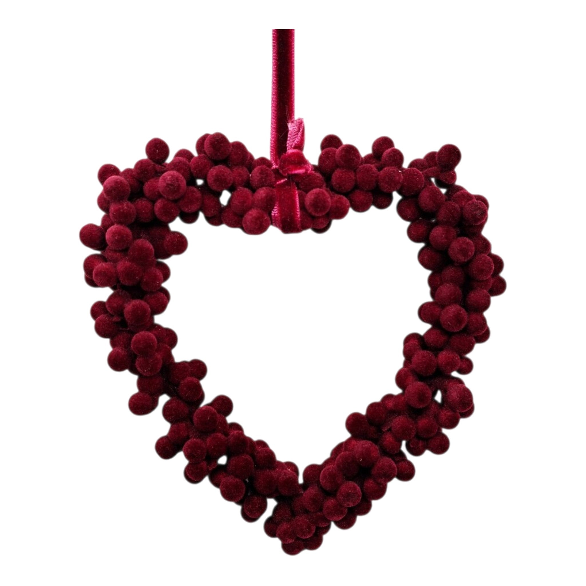Berry Heart Flocked 5"x5"