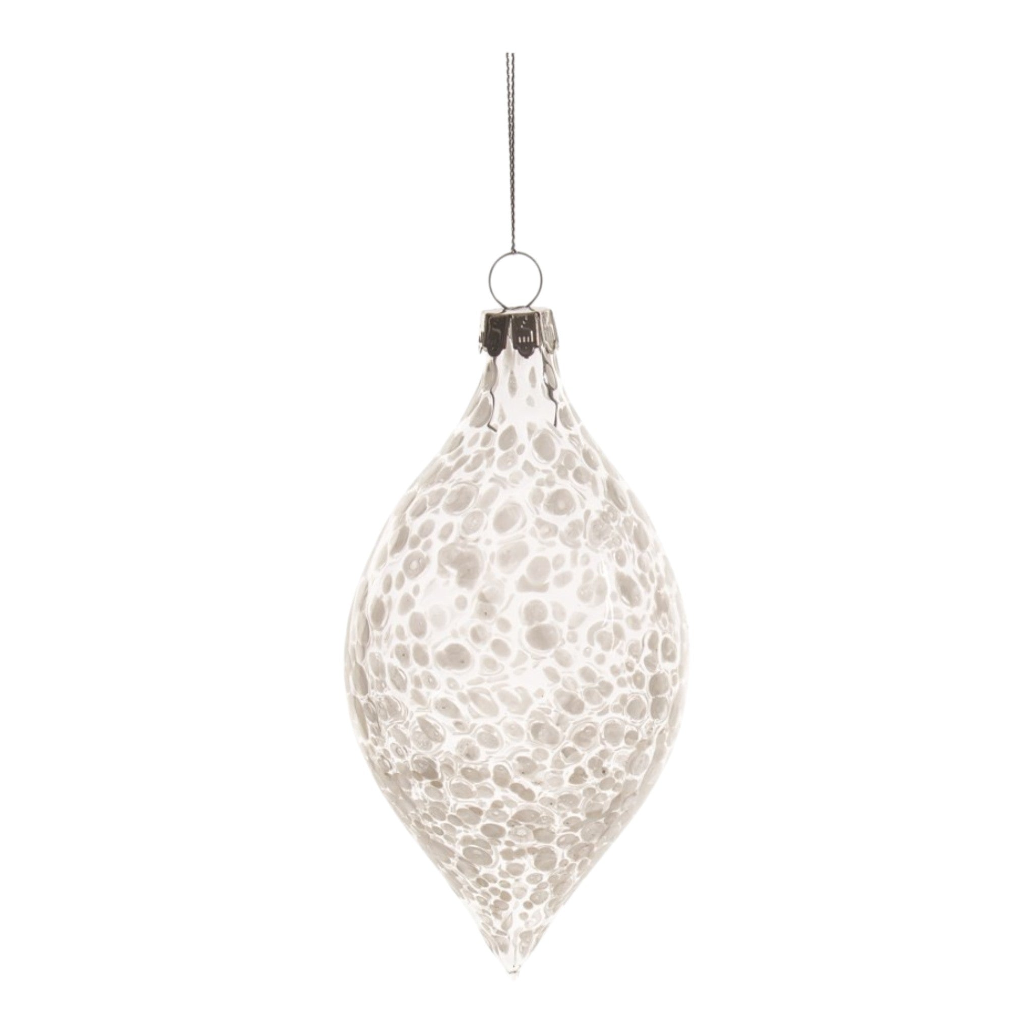 Ornament Clear with White Dots