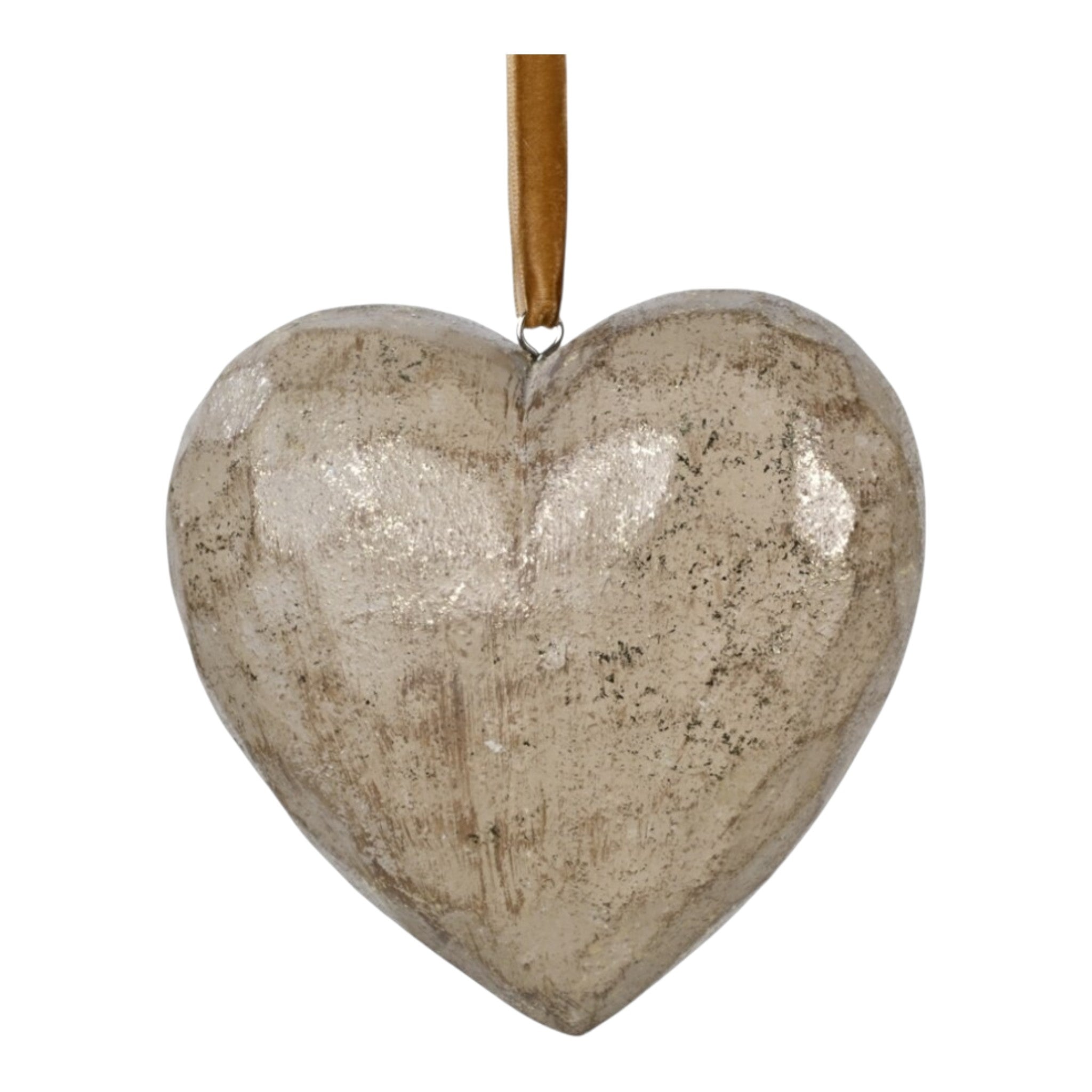 Ornament Heart Wooden Light Brown 3.5"