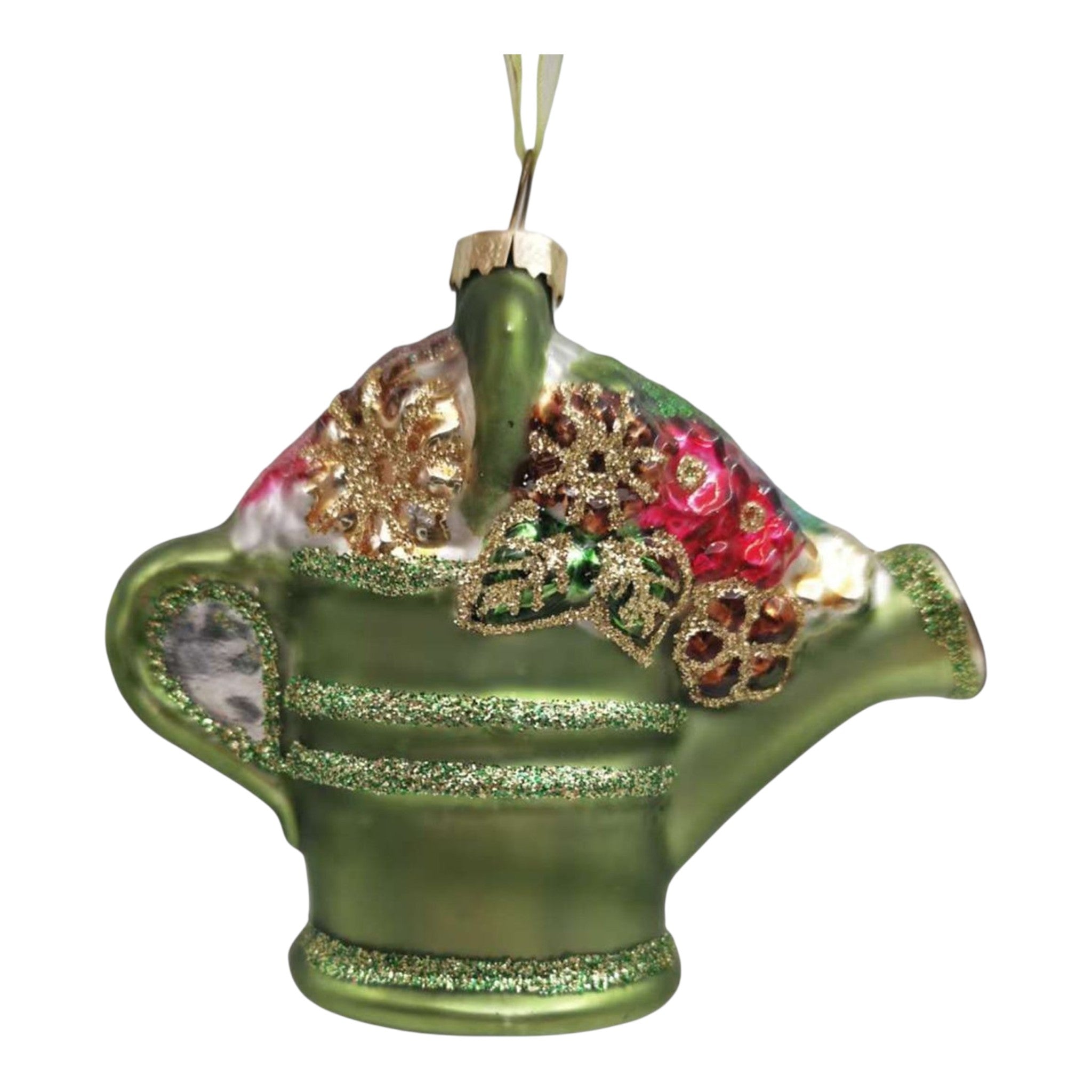 Ornament Glass Watering Can 4"