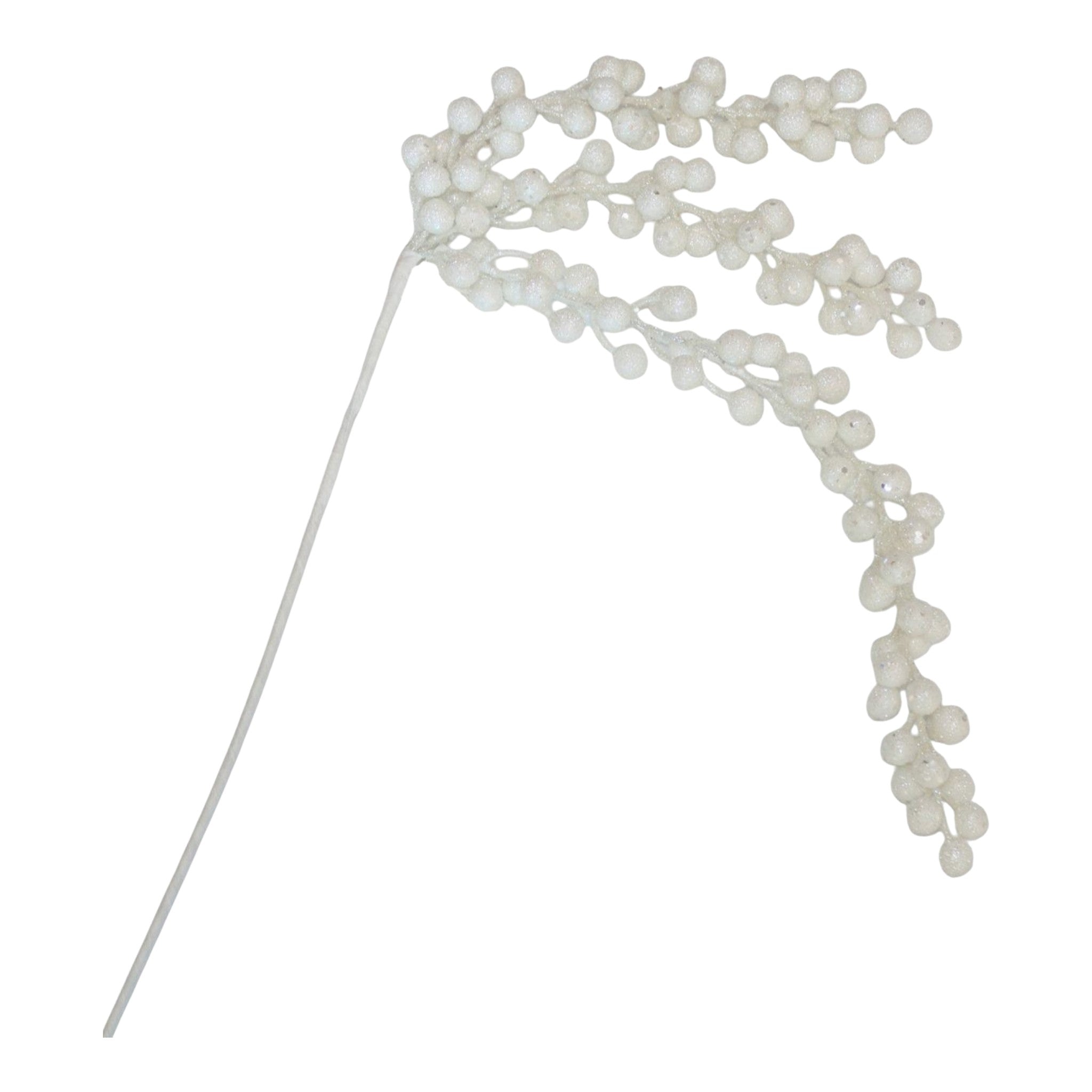 Spray Iced Hanging Berry White 31"