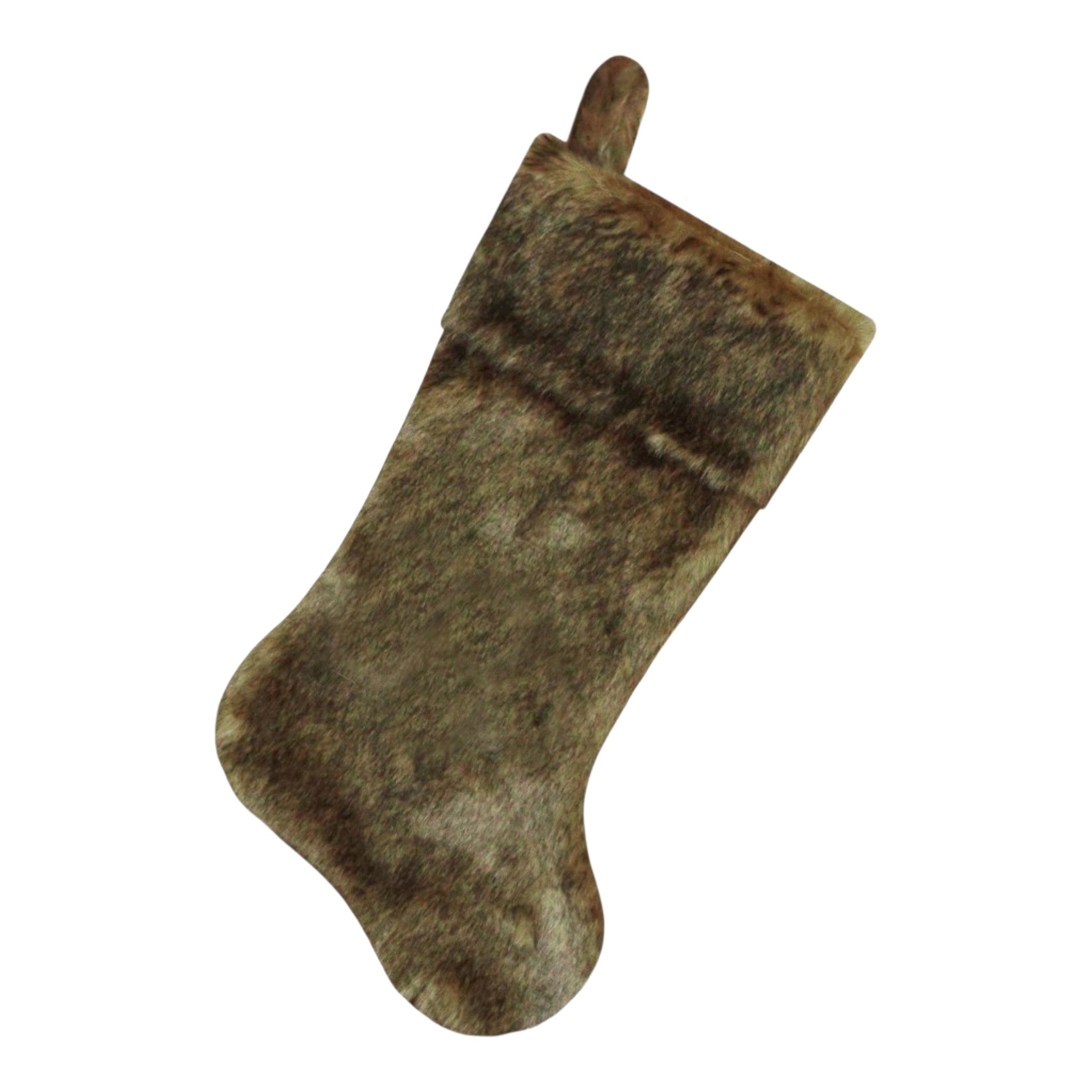 Stocking Brown Faux Fur 20.5"