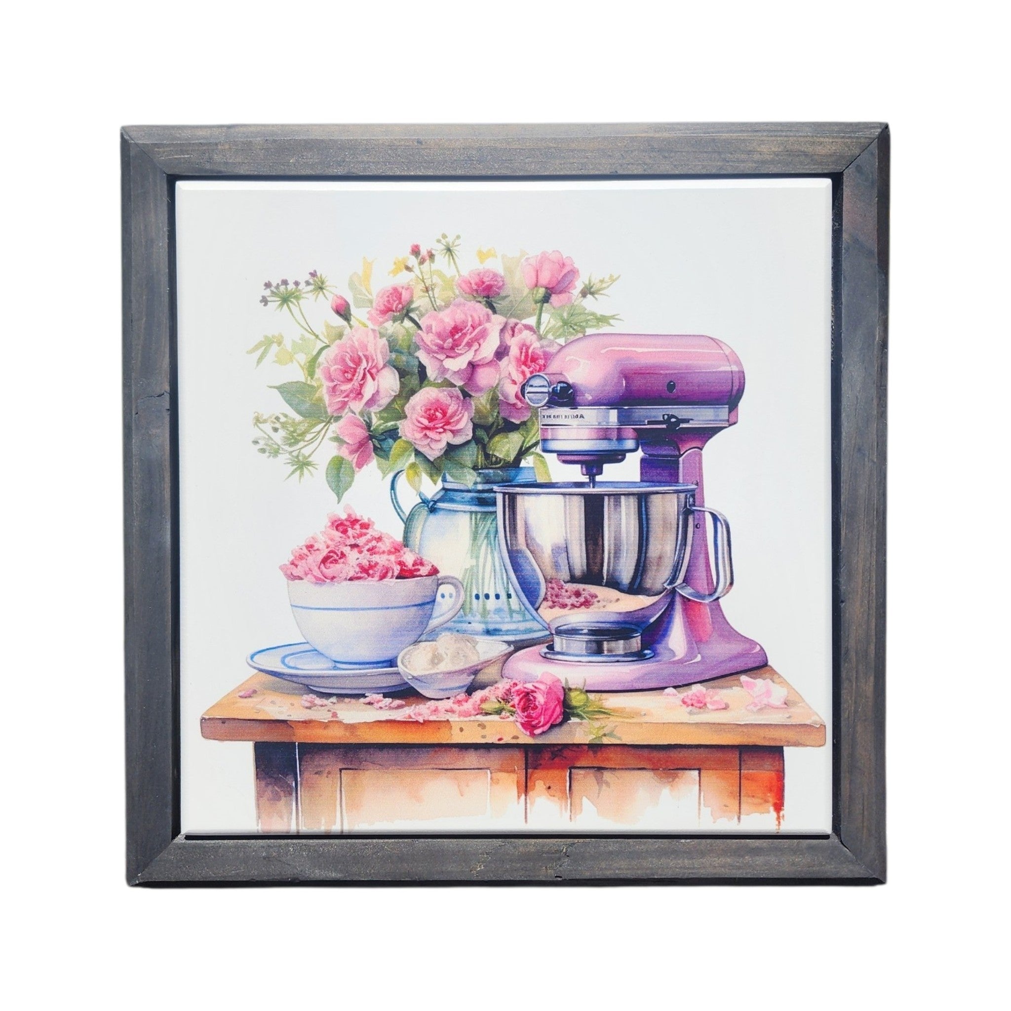 10.5x10.5 Framed Pink Mixer