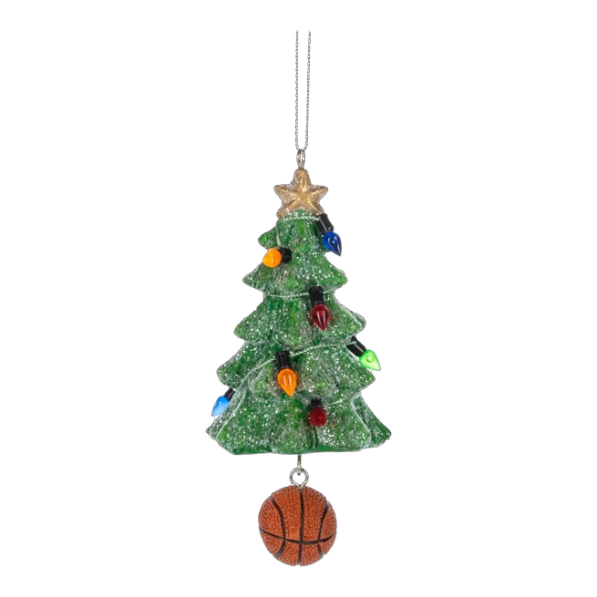 Ornament Christmas Tree Basketball 2" W. x 4 1/2" H.