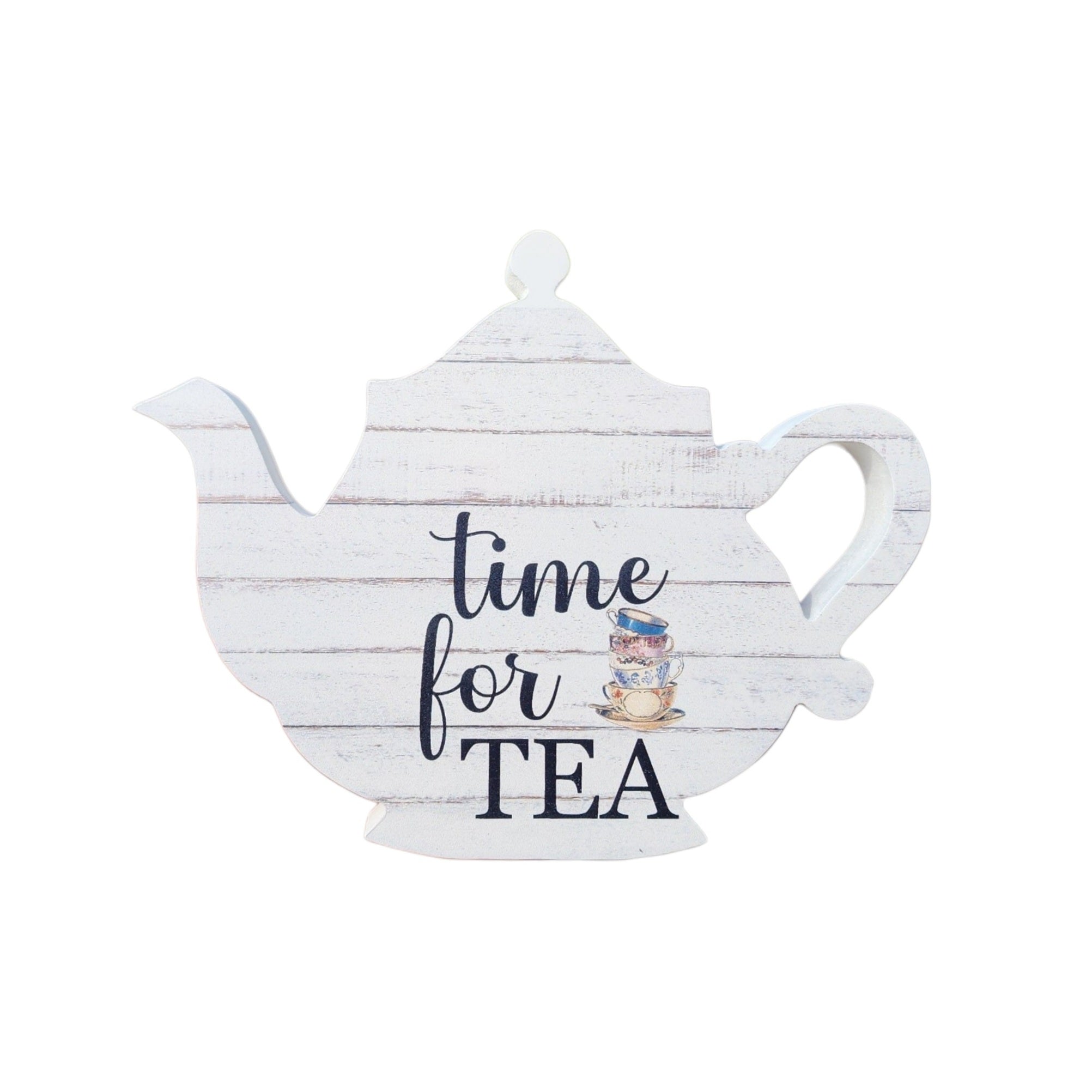 Teapot Silhouette Sign Time For Tea