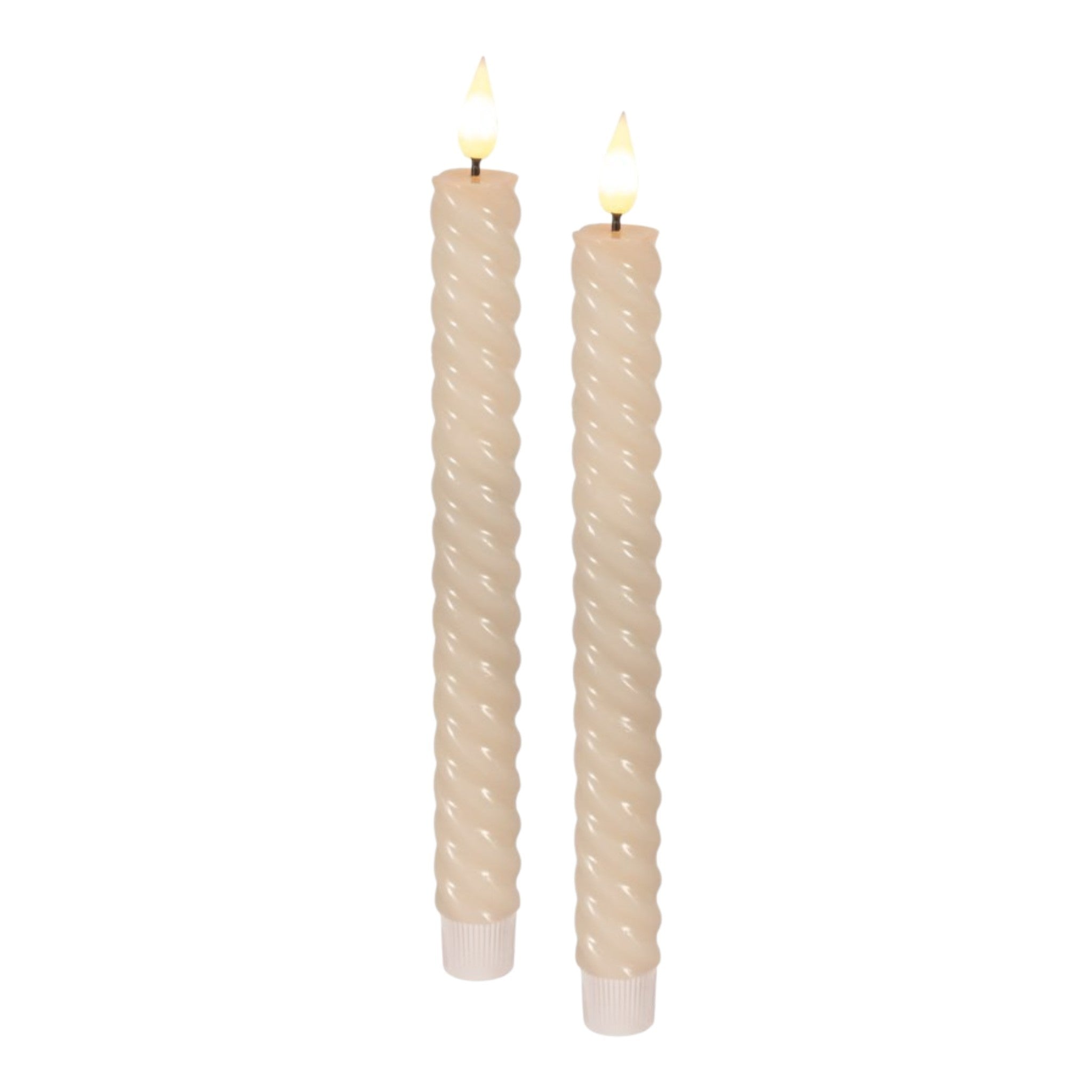 Twist Taper - Ivory LED 10"