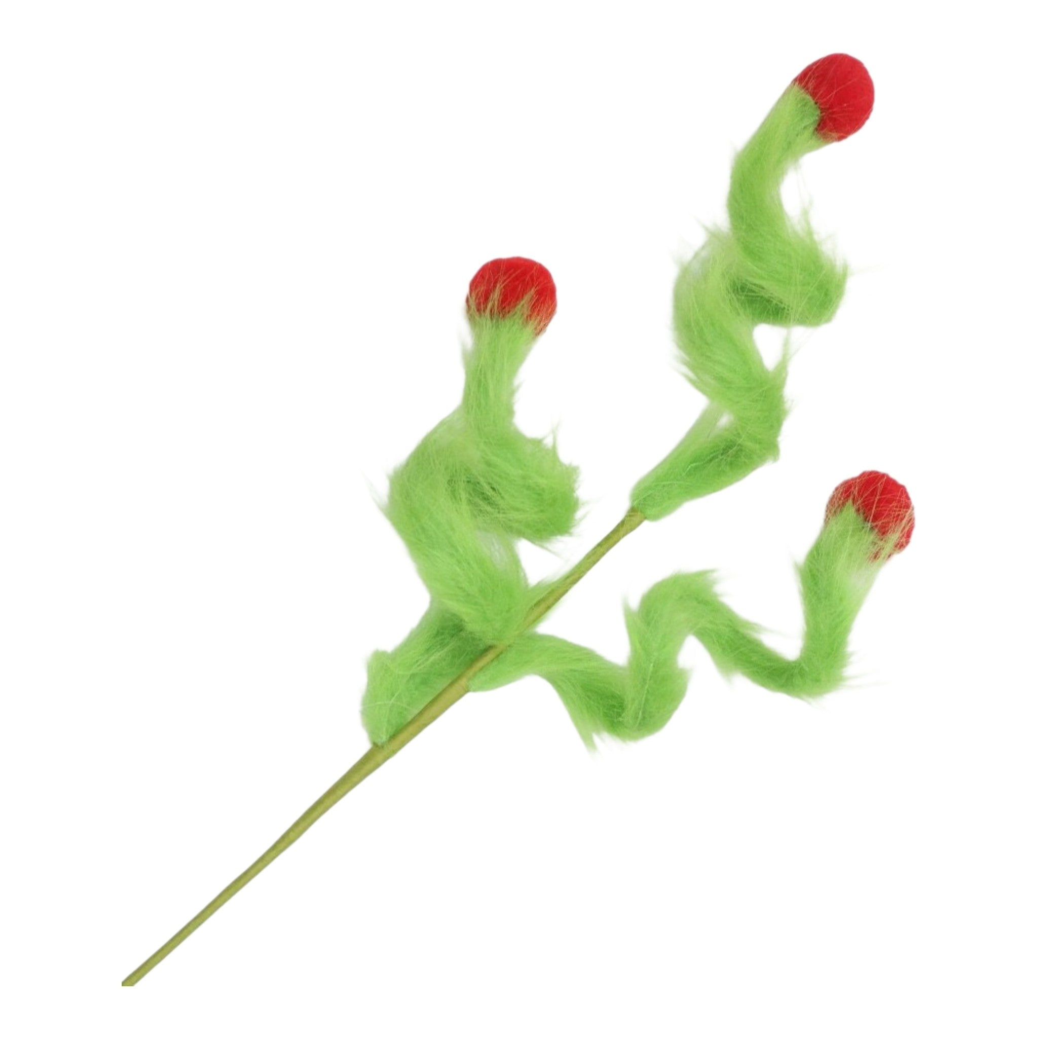 Spray Furry Curls 25"x3" Lime Green/Red