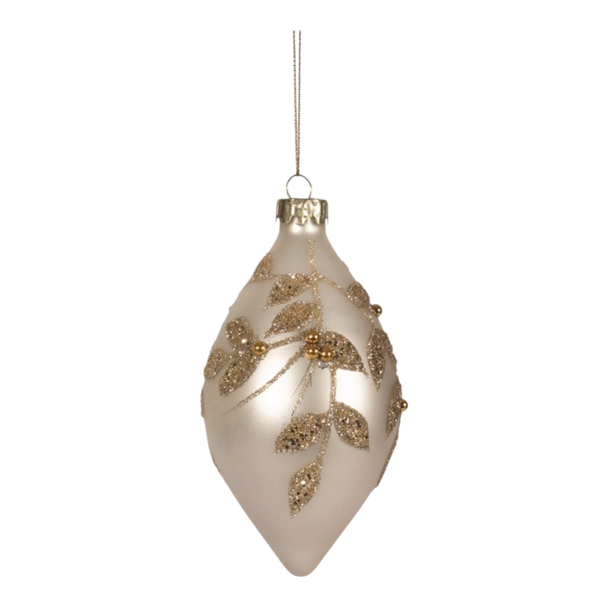 Ornament White with Leaves