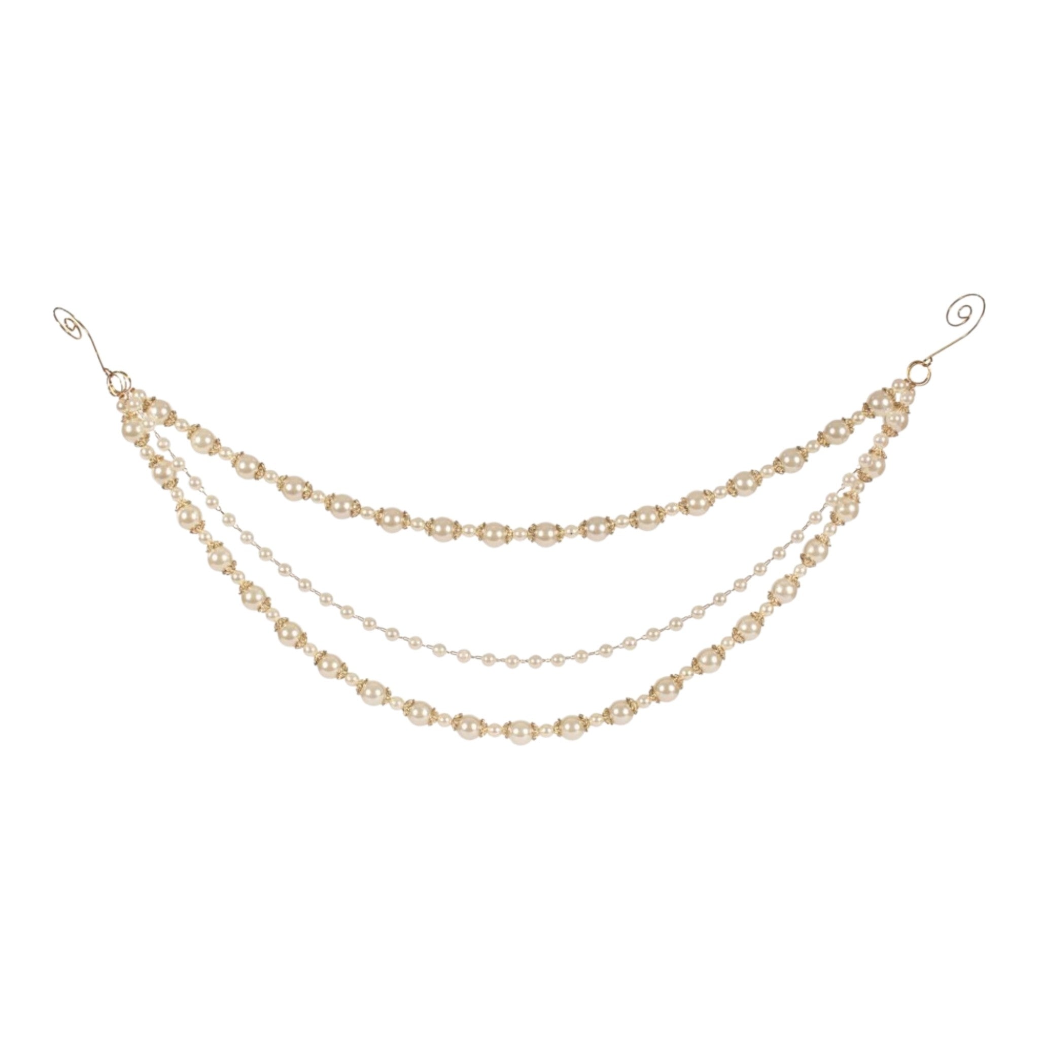 Gold Pearl Bead Swag
