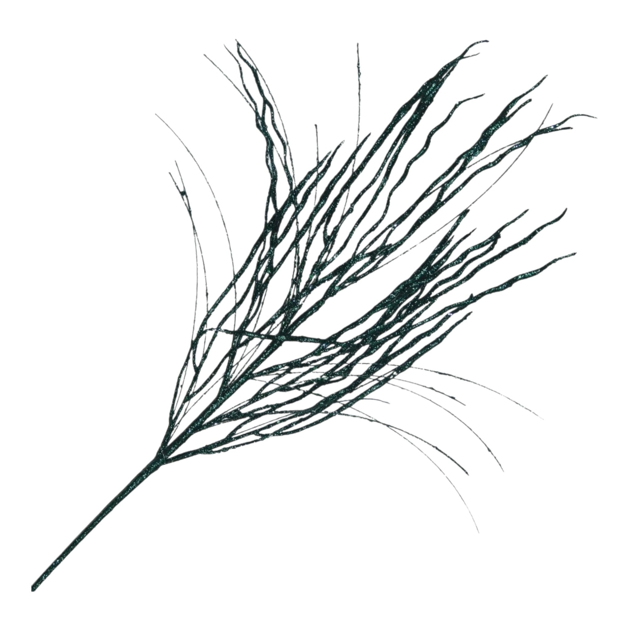 Spray Grass Emerald w/Glitter 33"