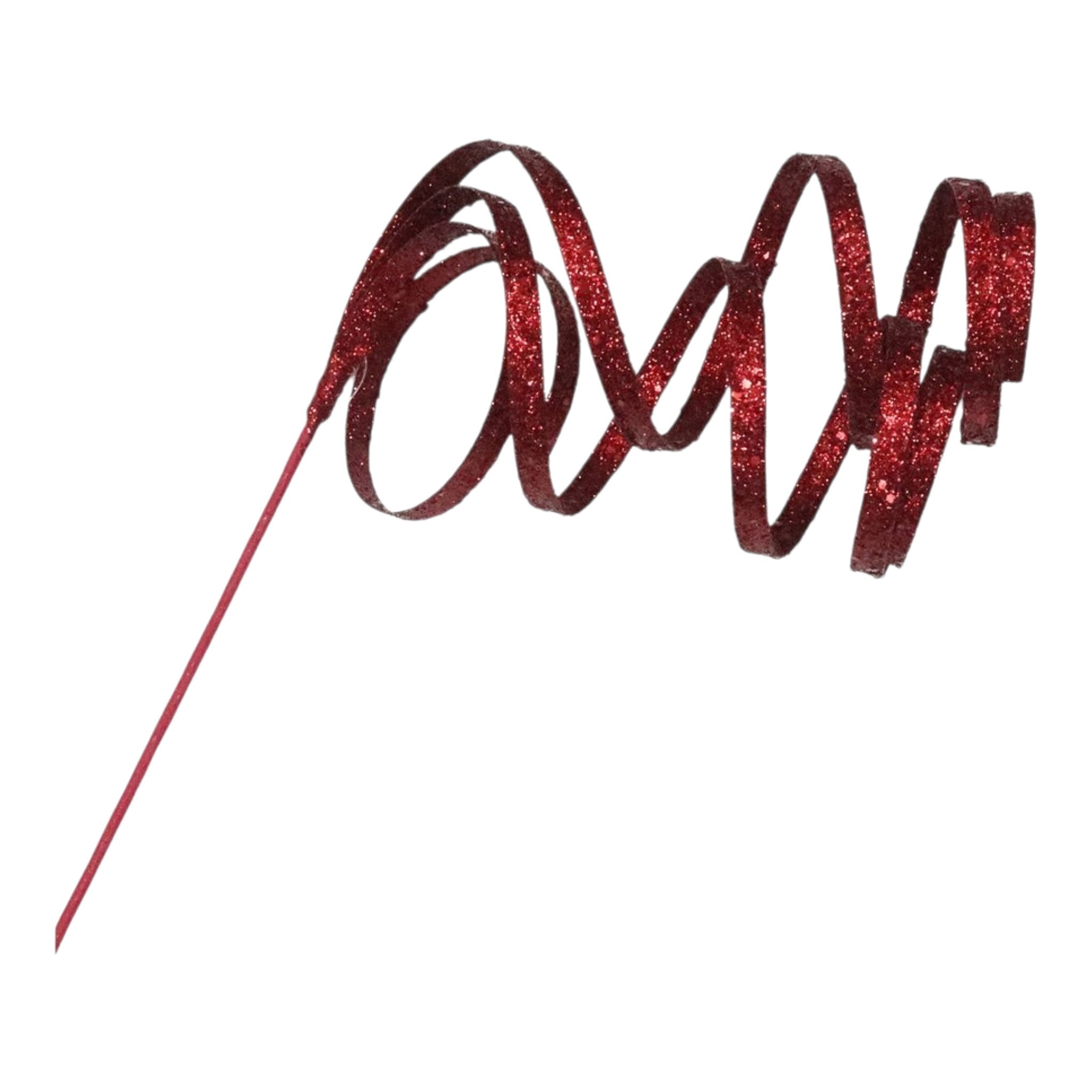 Spray Curl Hanging Ribbon Burgundy 33.5"