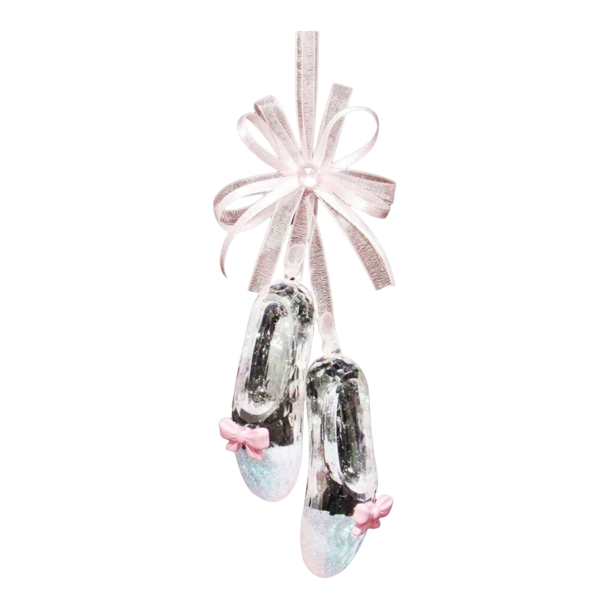 Ornament Ballet Shoe Iridescent Pink 5.5"