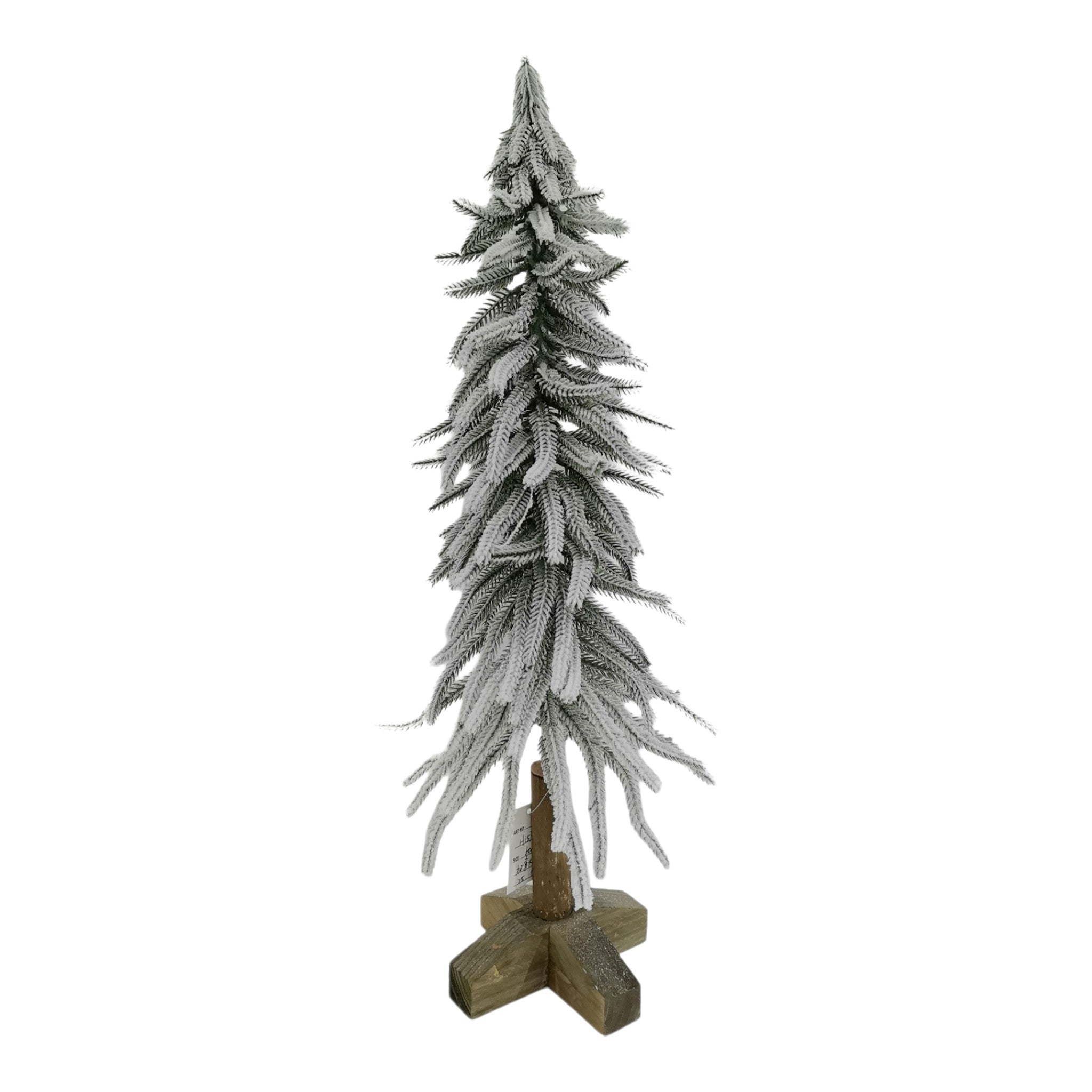 Tree Flocked Pine w/Glitter 15"x4"
