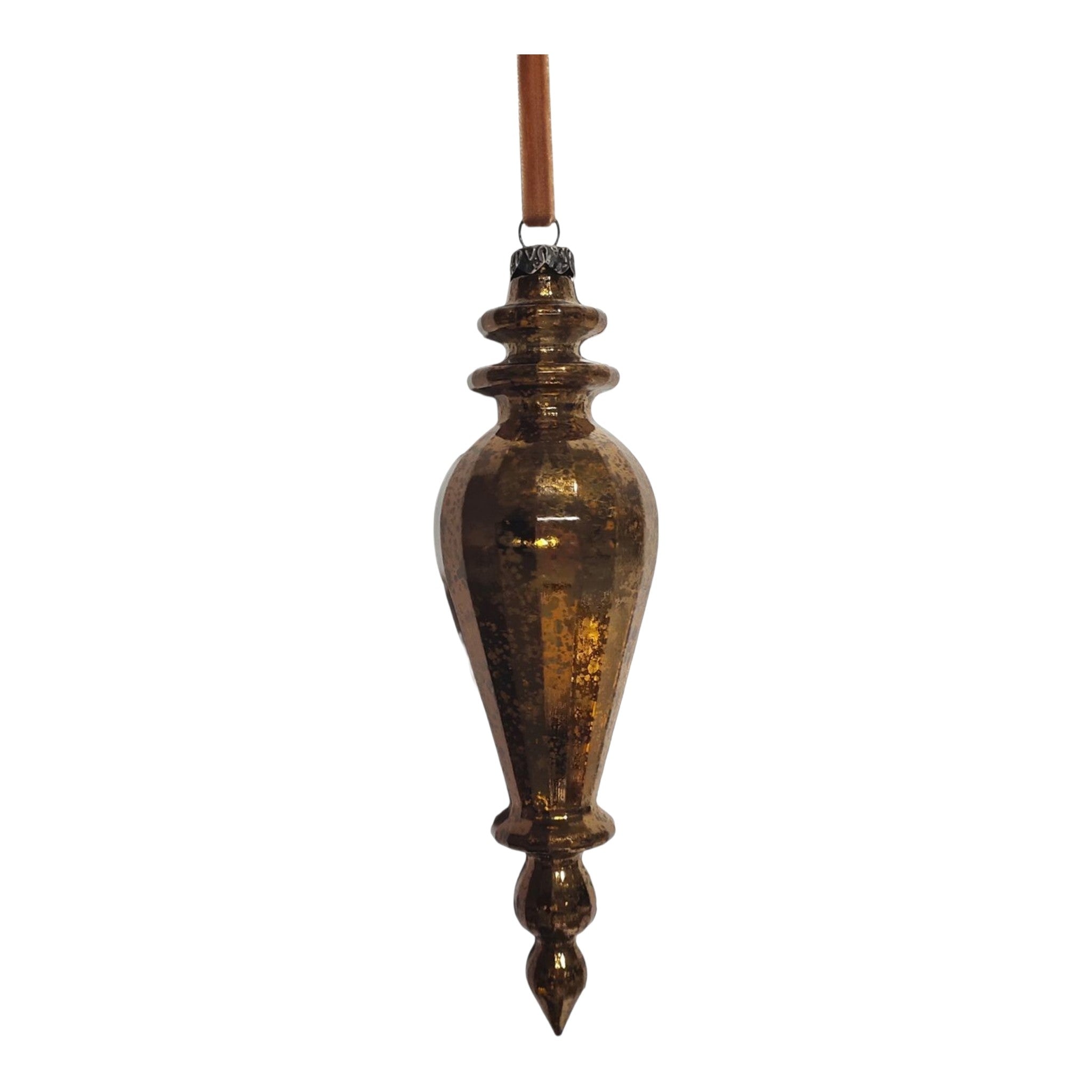 Ornament Finial Copper Mercury FInish 7"