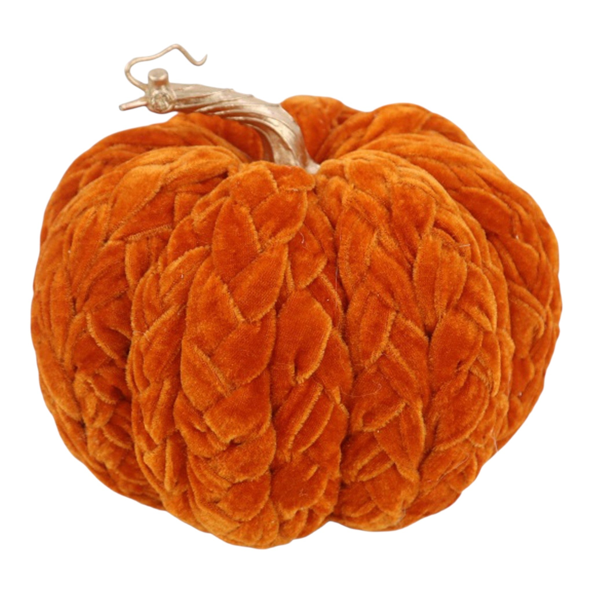 Fall Pumpkin Velvet Braided 8"