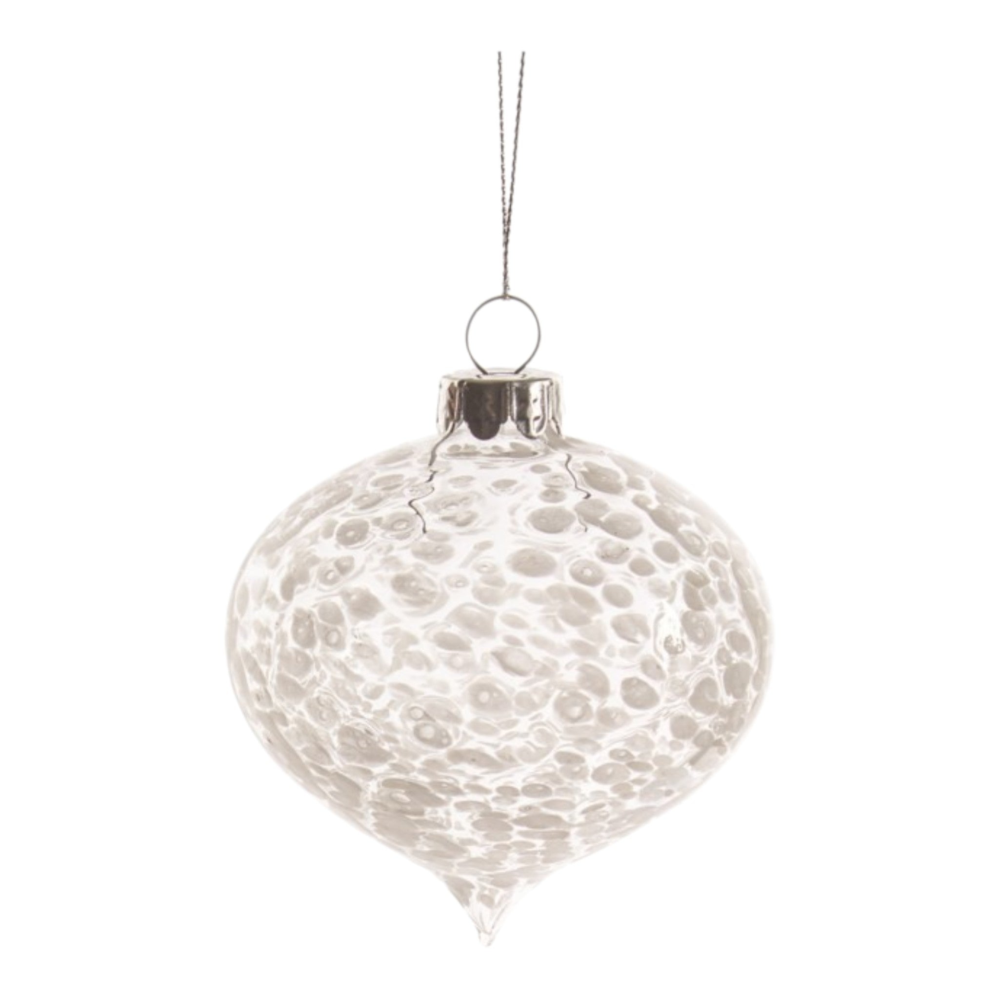Ornament Clear with White Dots