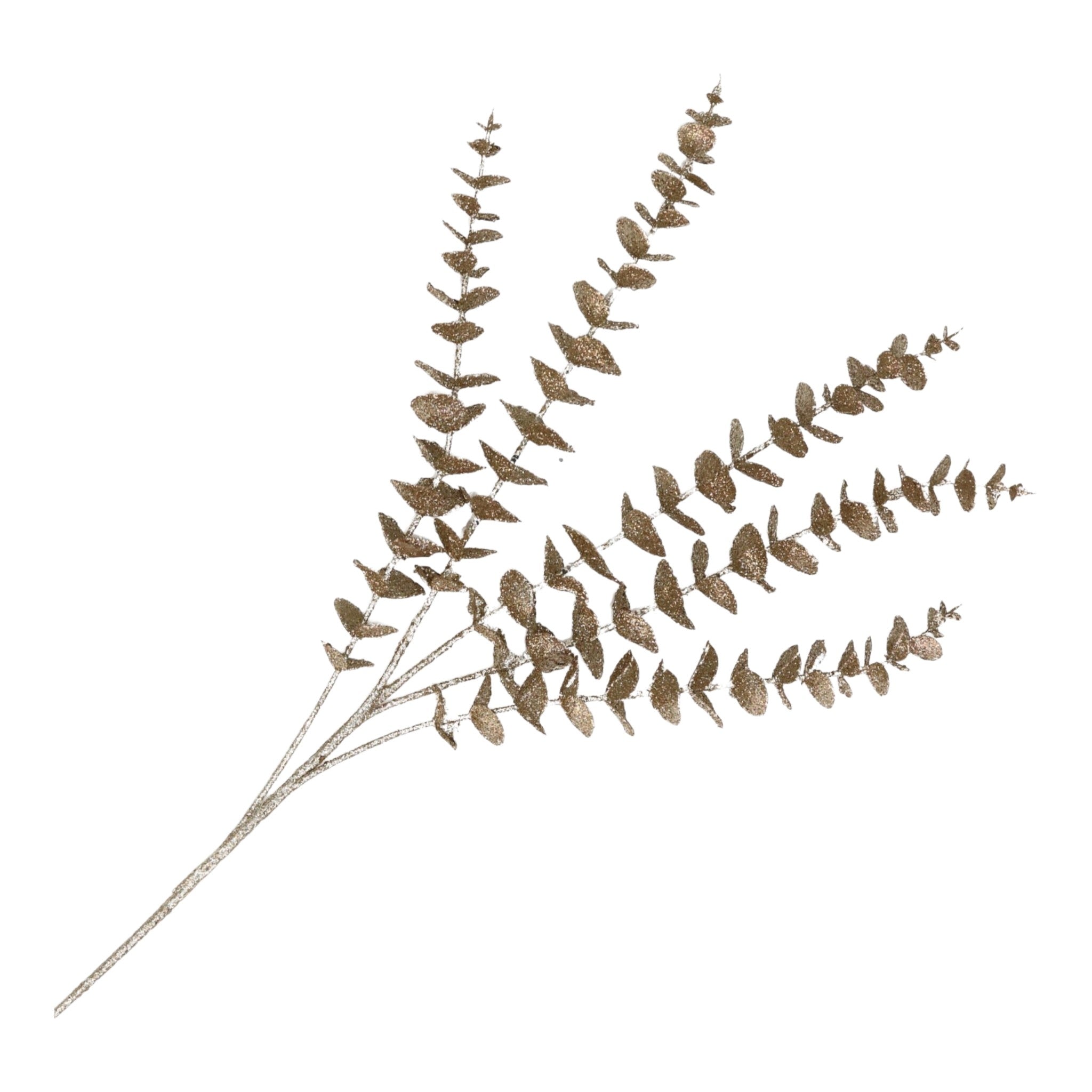 Spray Eucalyptus Mini Leaf Branch Champagne 33"