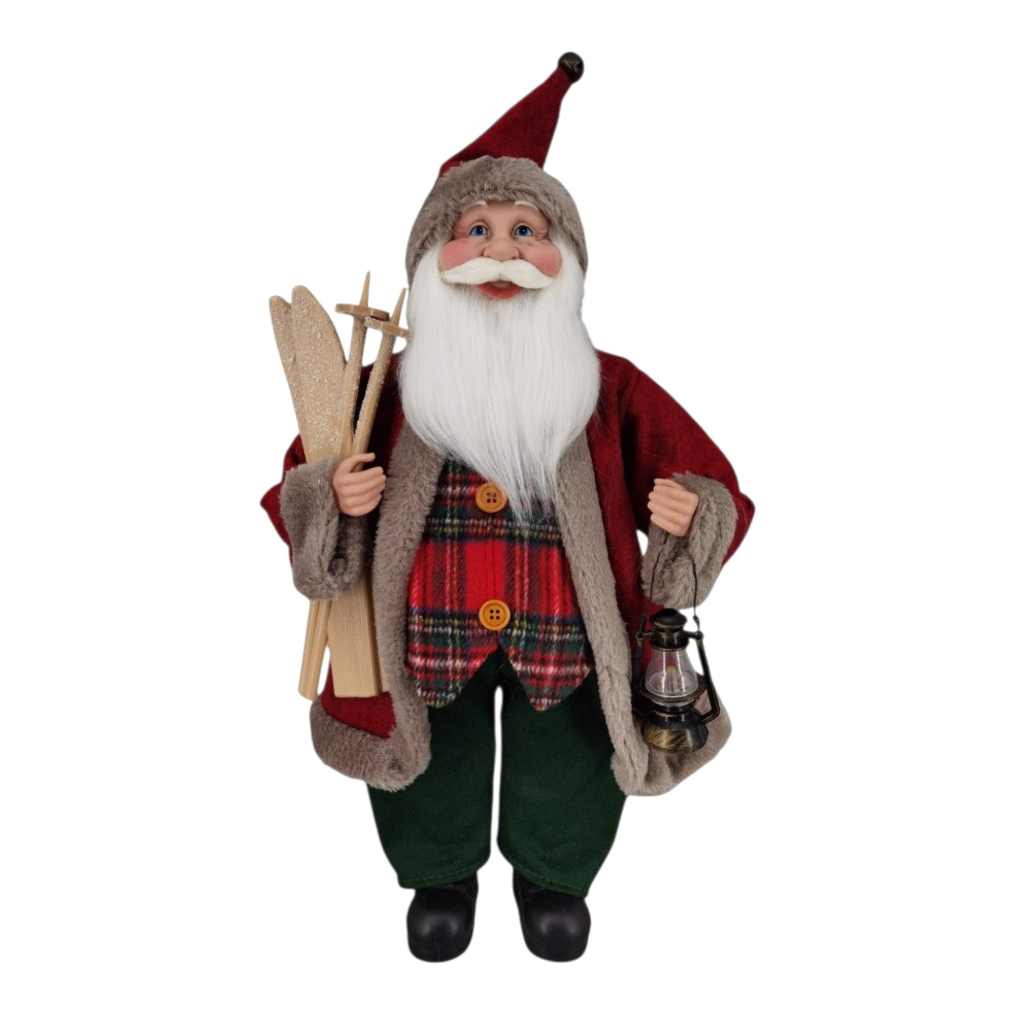 Santa Standing Red Coat w/Brown Fur