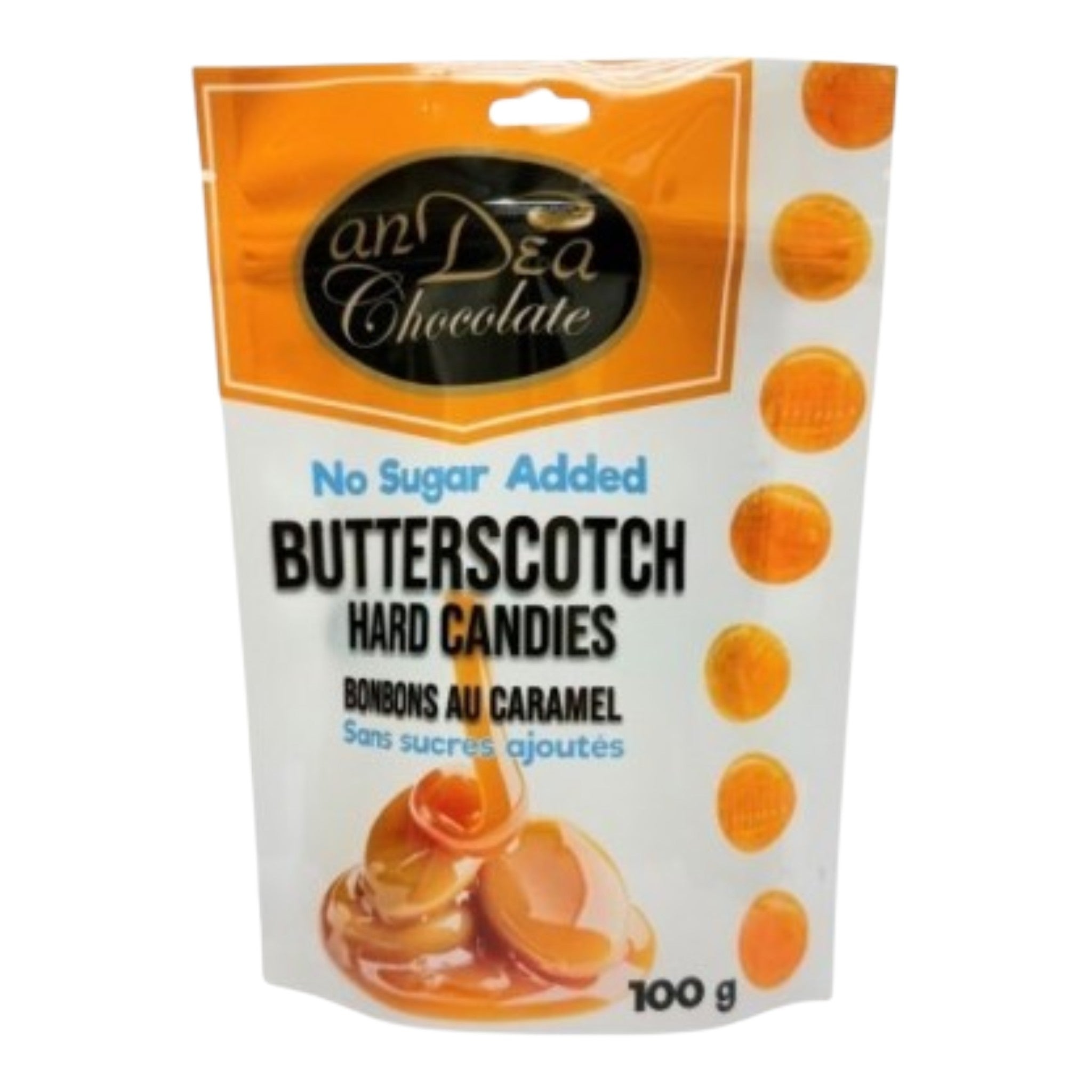 No Sugar Added Butterscotch Buttons - 100g Gift Bag