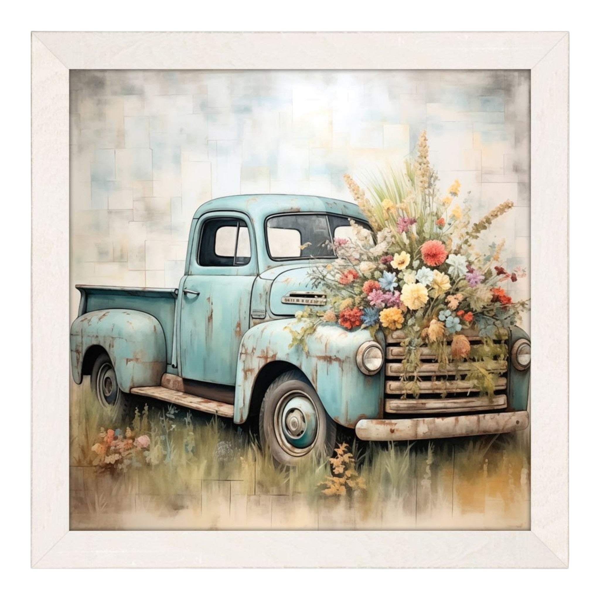Petals and Pistons - 12"W x 12"H