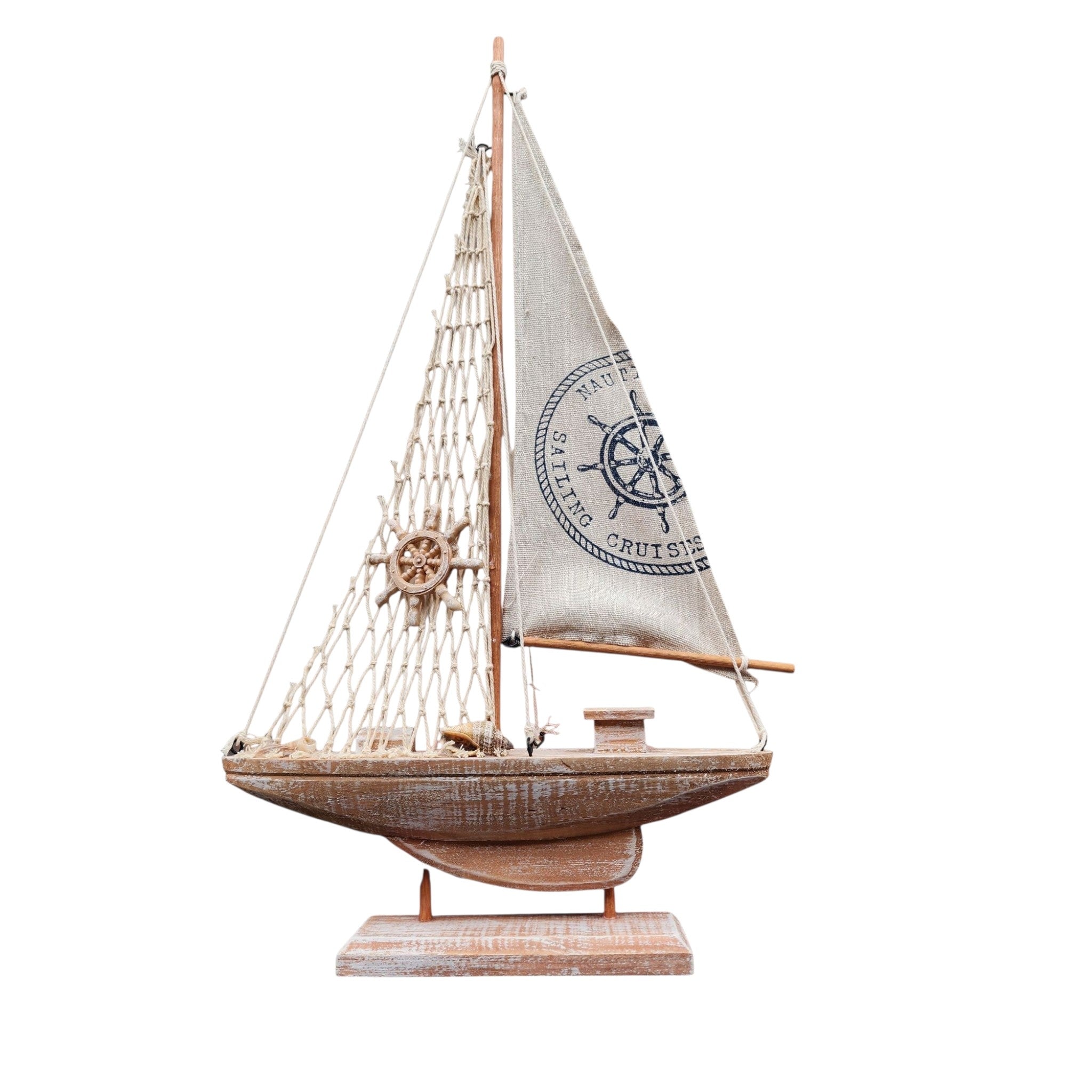 18.5" Natural Sailboat With Net
