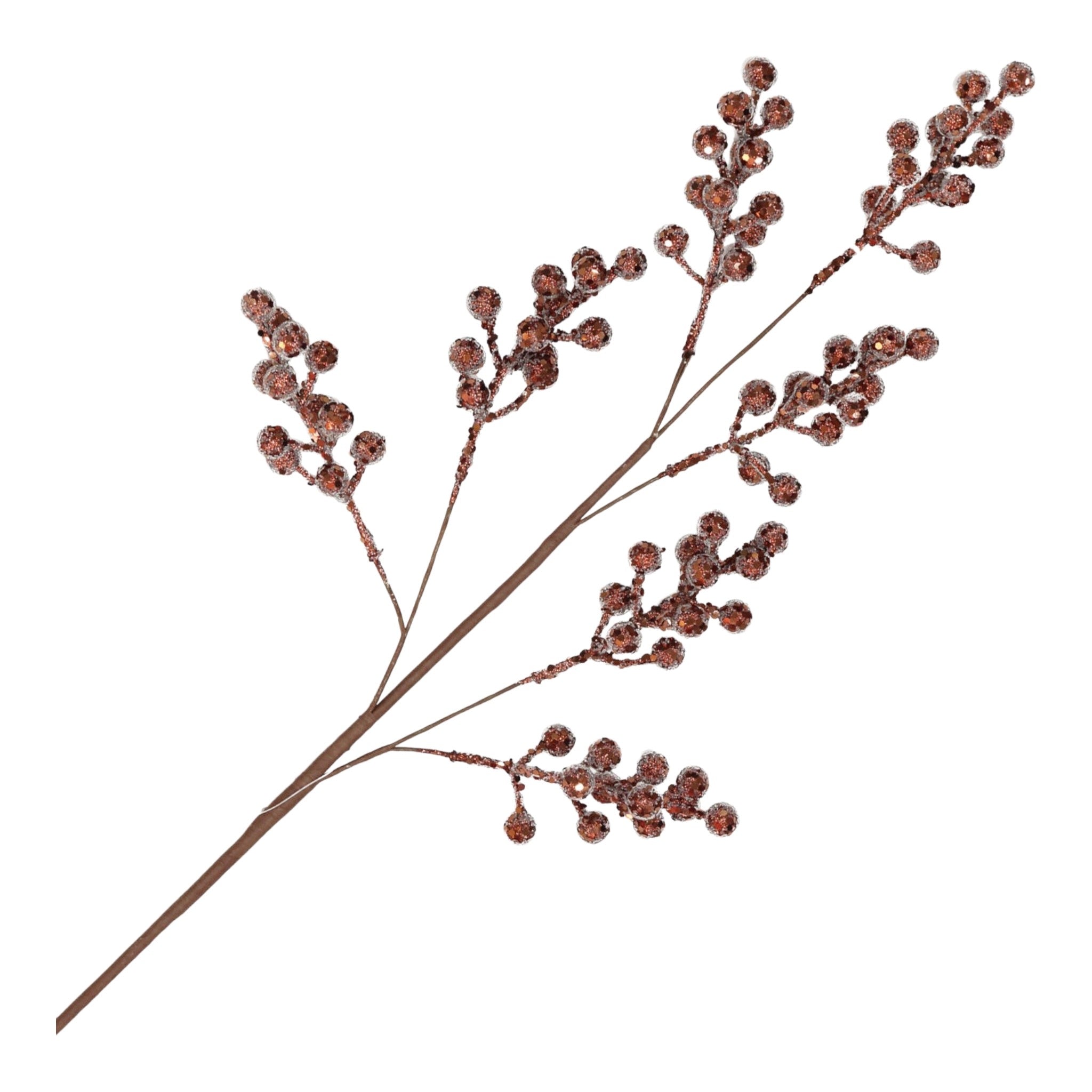 Spray Berry Frosted Brown w/Glitter 26"