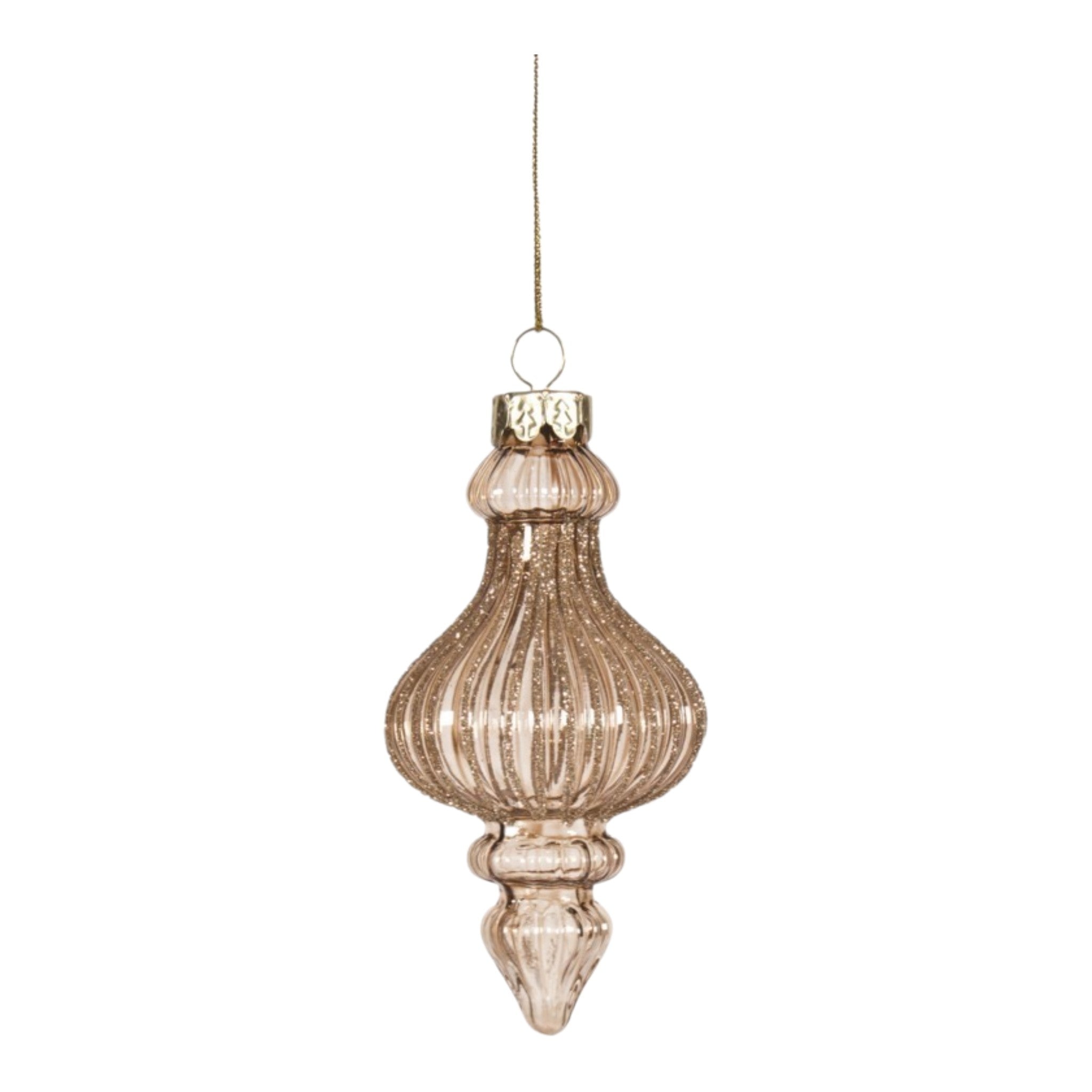 Ornament Amber Glass Finial