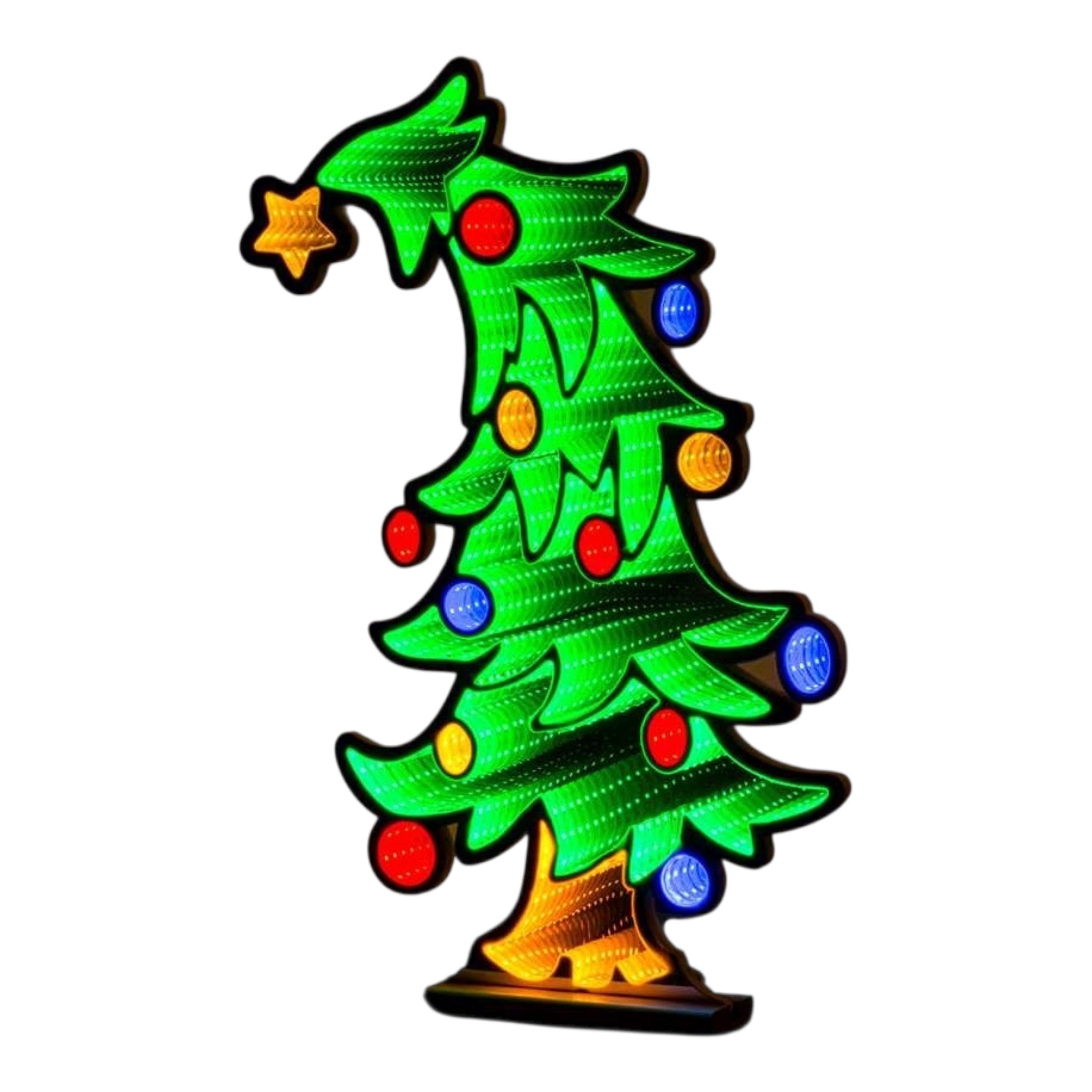 Bent Christmas Tree Infinity Light 24"