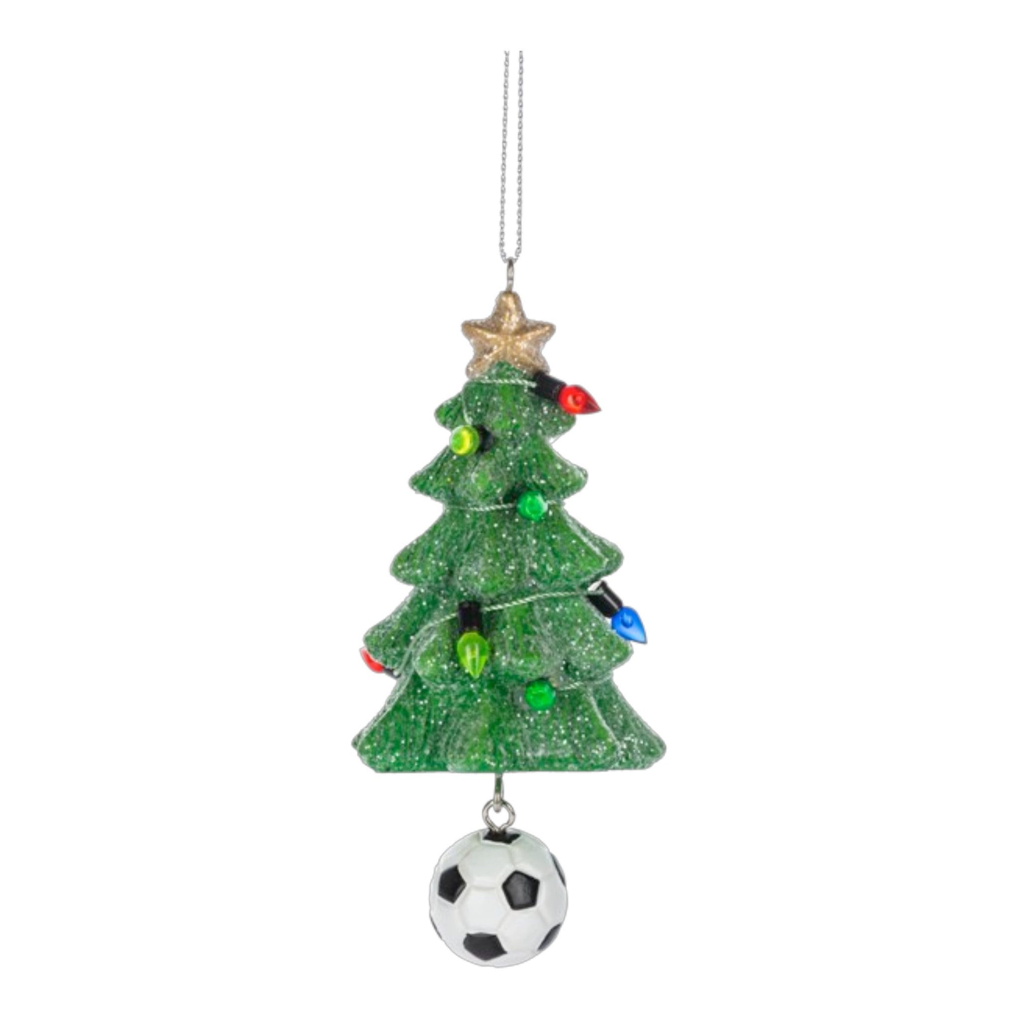 Ornament Christmas Tree Soccer 2" W. x 4 1/2" H.