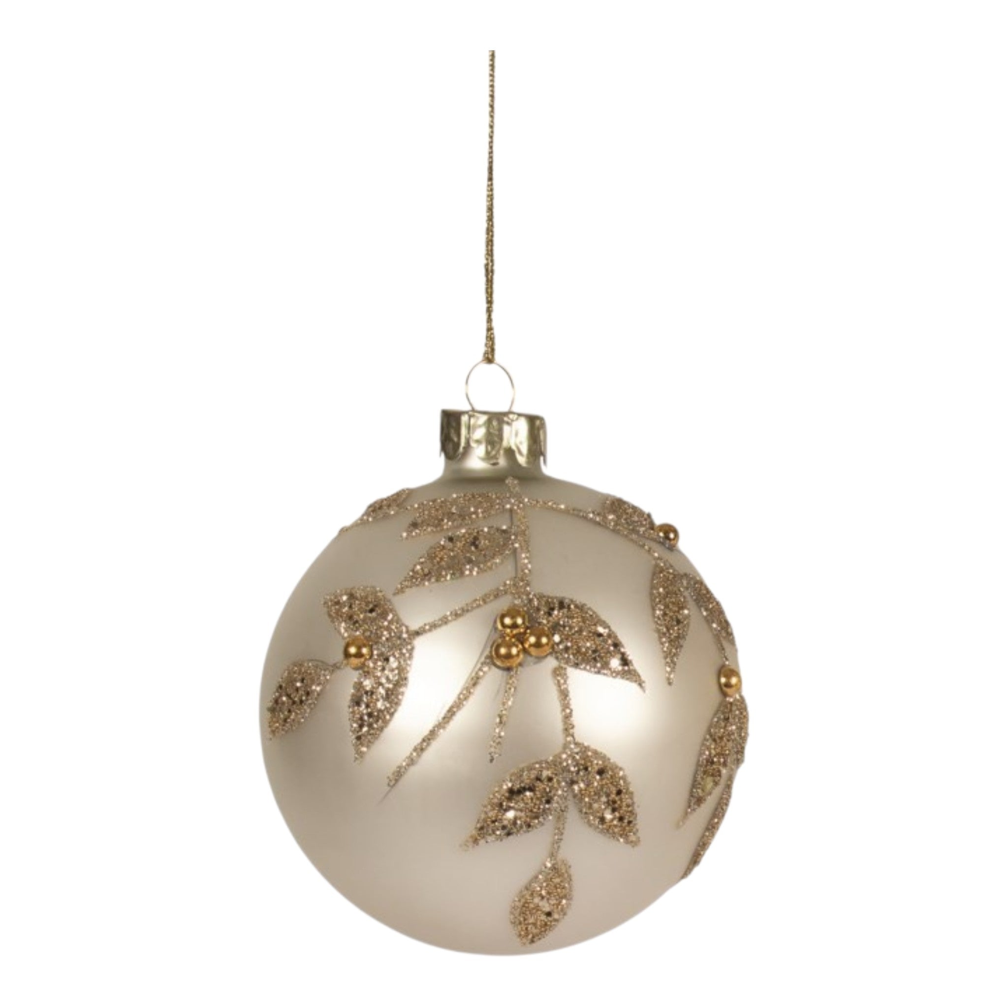 Ornament White with Leaves